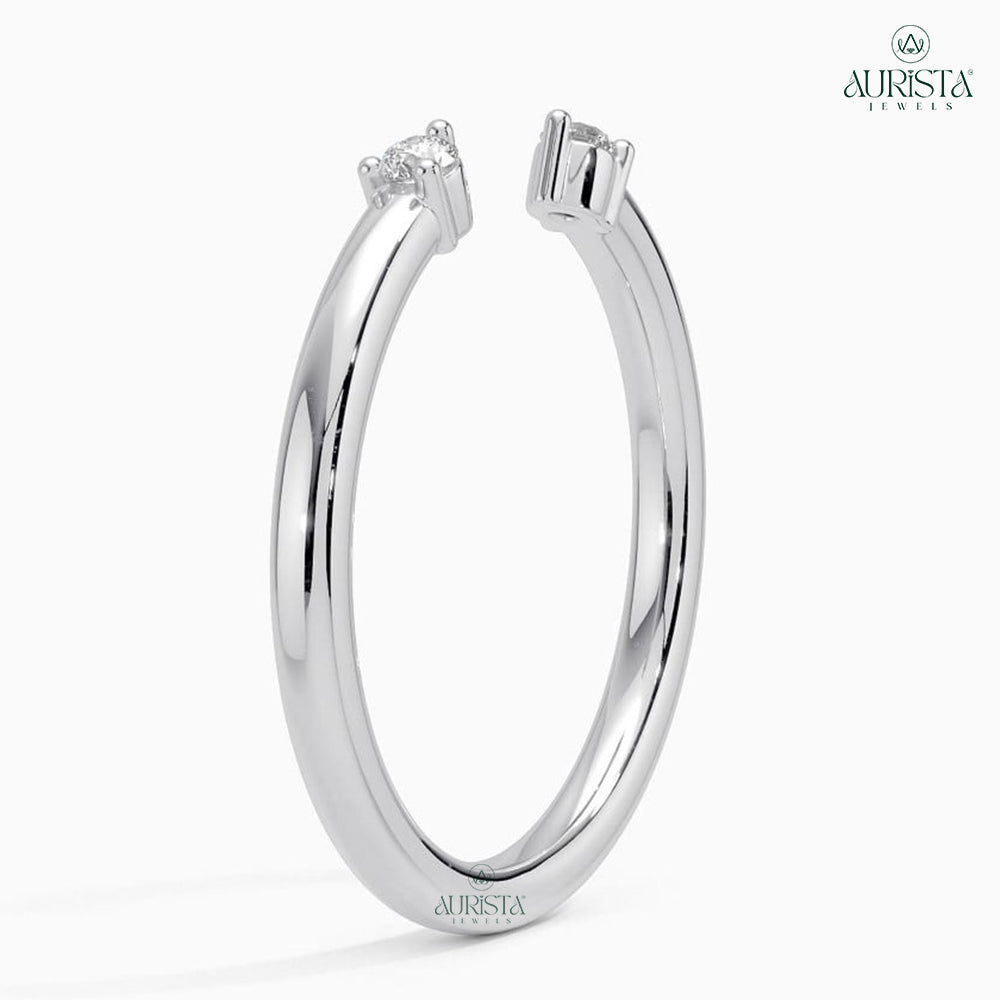 Infinite Shine White Gold Band with Round Diamond