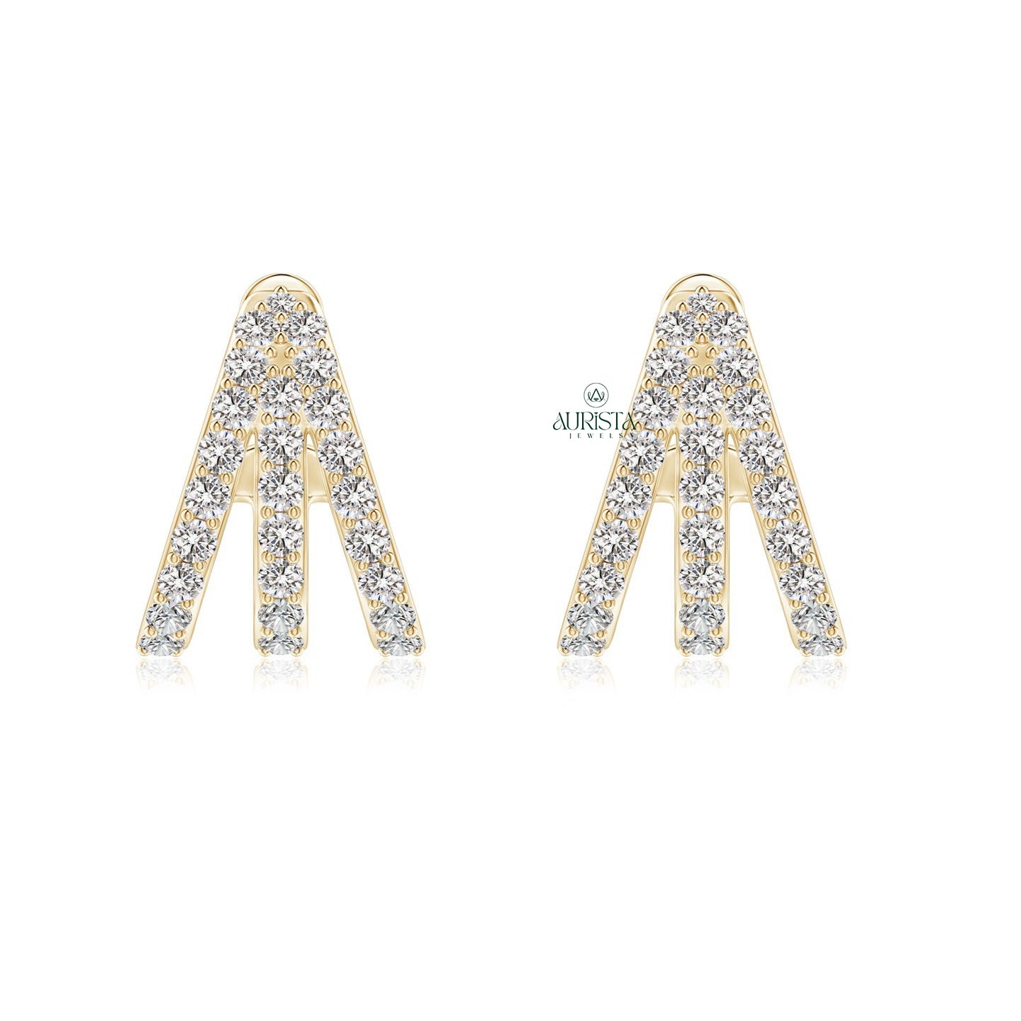 Luxury Earrings with Radiant Diamond