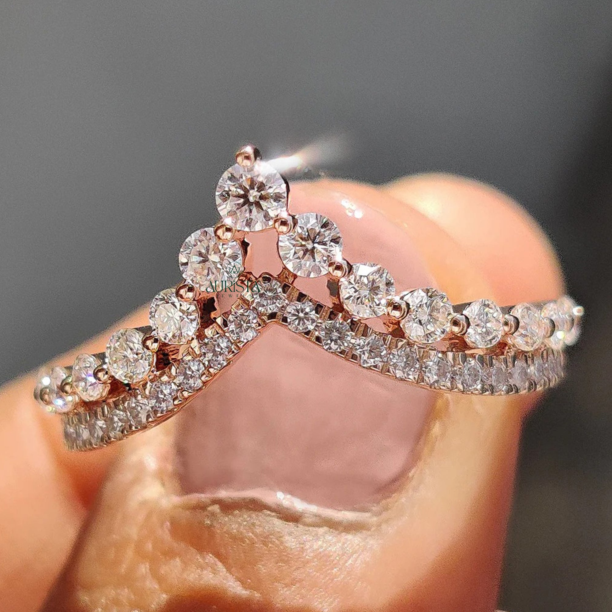 Princess Tiara Diamond Ring