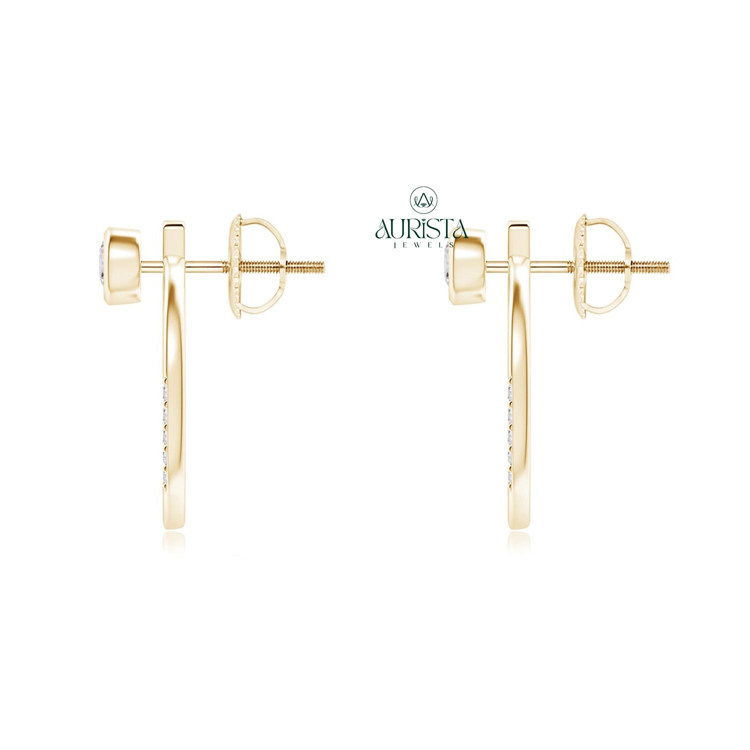 Elegant Earrings with Brilliant Diamond