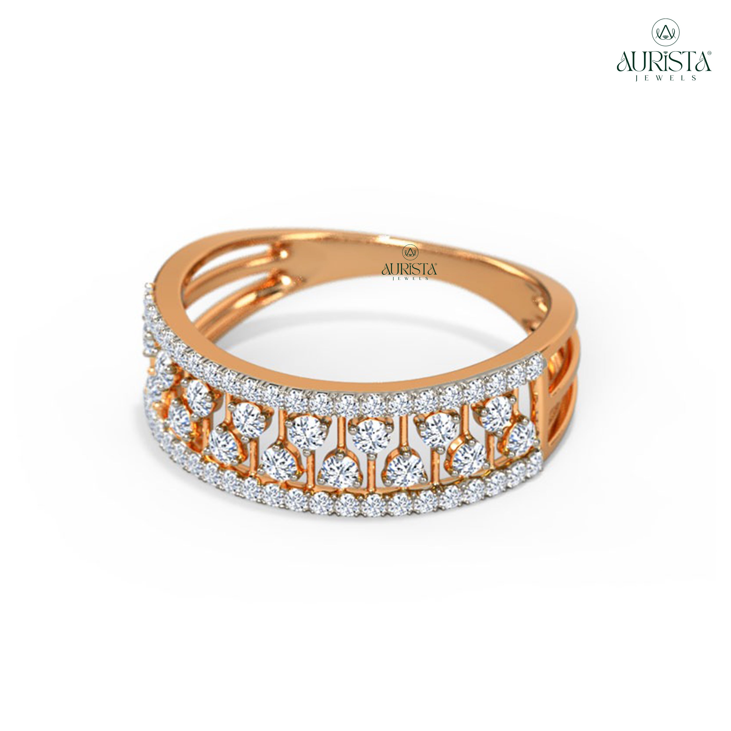 Bond of Light – Yellow Gold Ring with Round Diamond