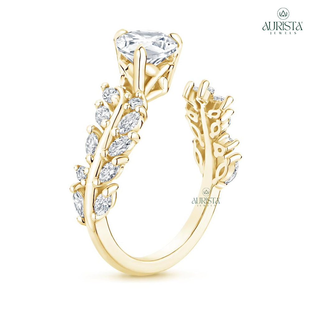 Shine Forever Yellow Gold Ring with Heart Diamond