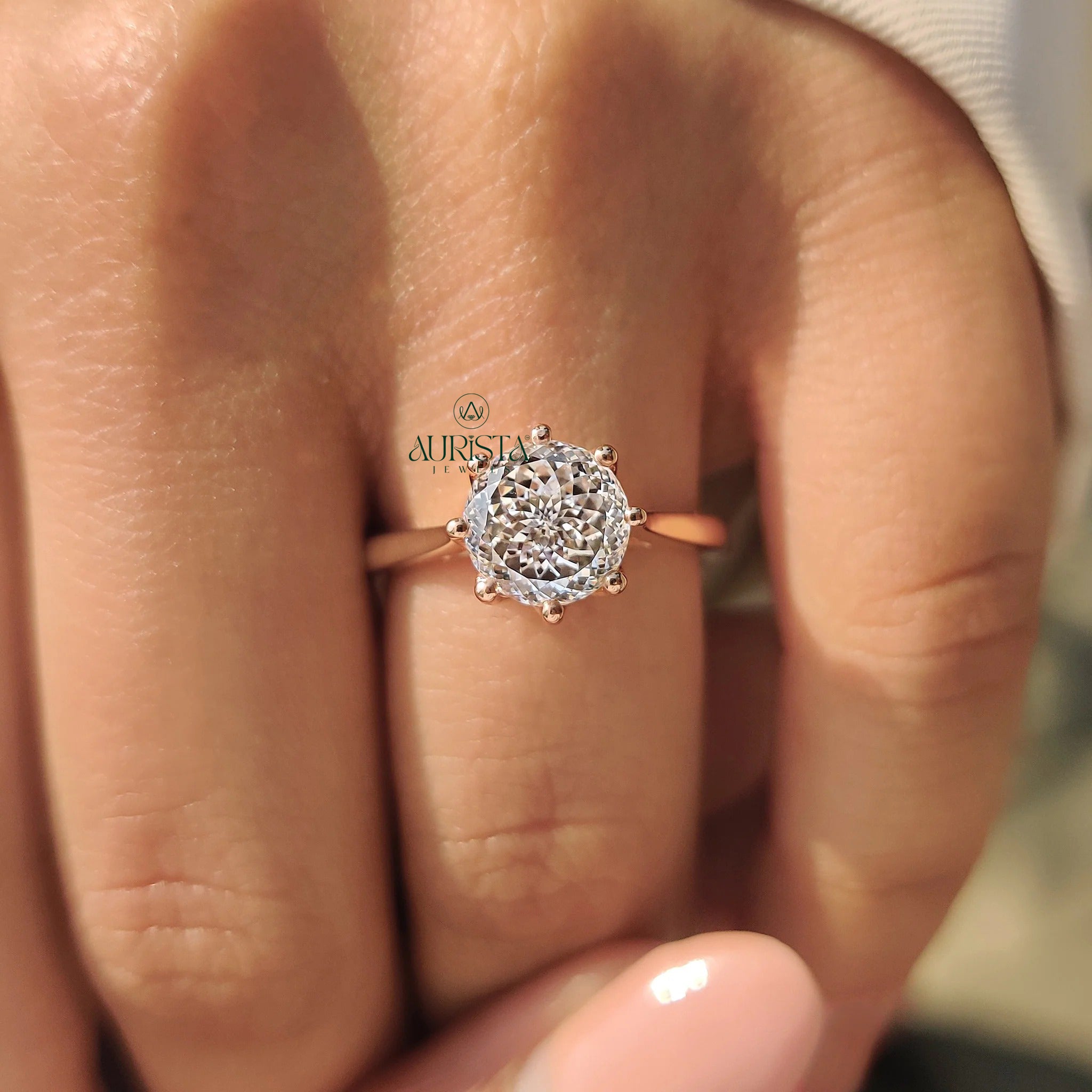 Minimalist  Portuguese Solitaire Ring with Modern Elegance
