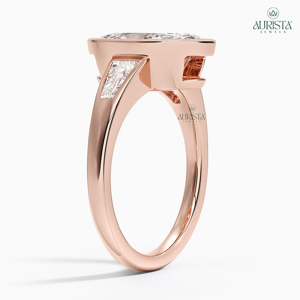 Promise Glow Rose Gold Ring with Marquise Diamond