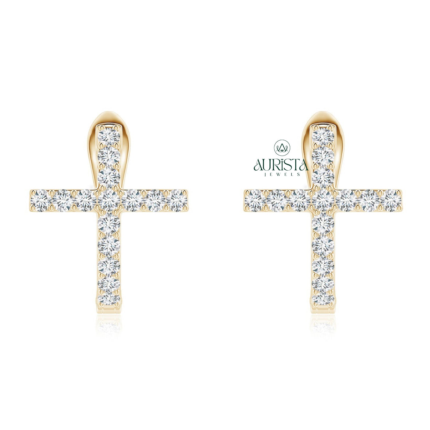 Lovely Earrings with Elegant Diamond