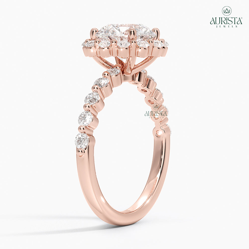 Forever Yours Rose Gold Ring with Round Diamond