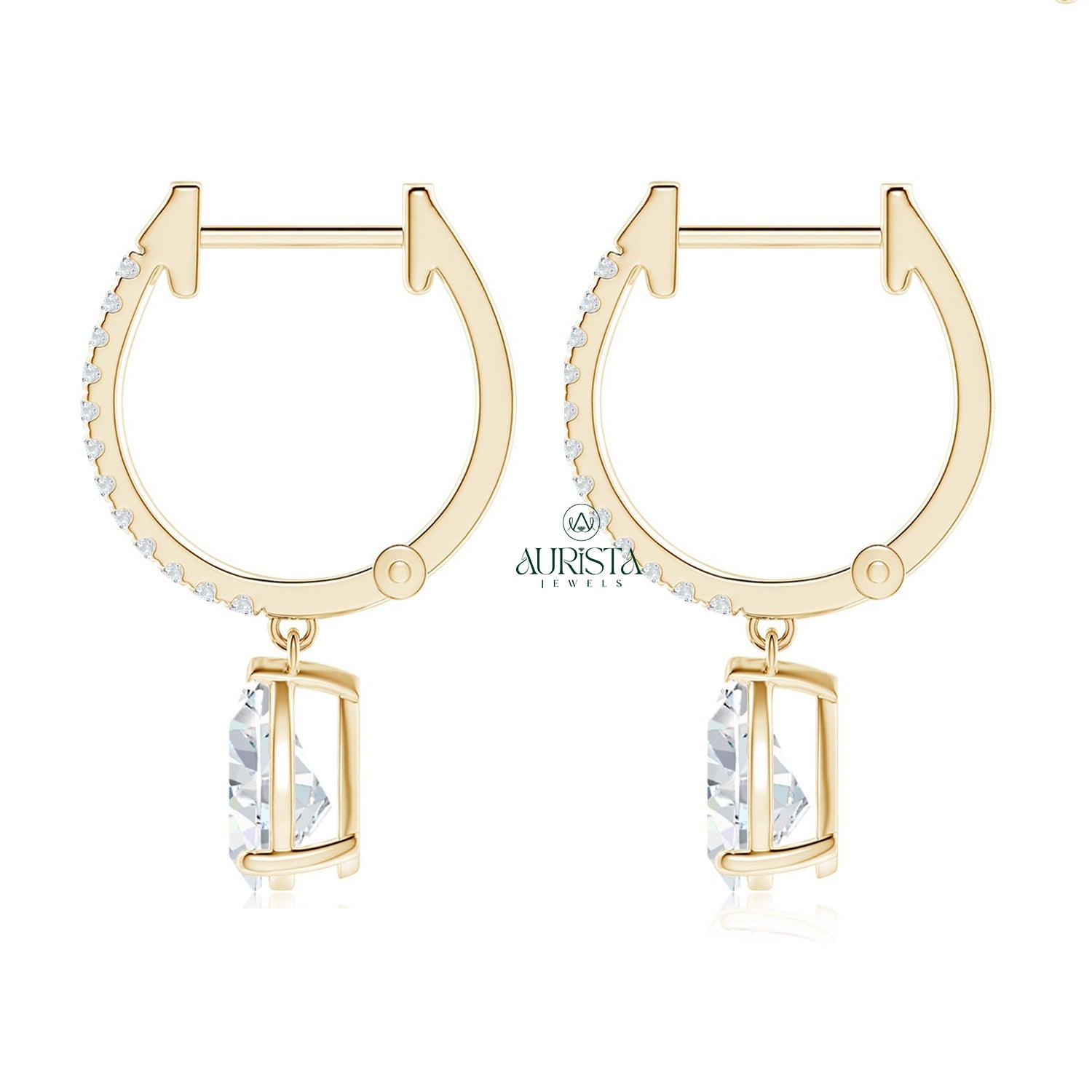 Unique Earrings with Elegant Diamond