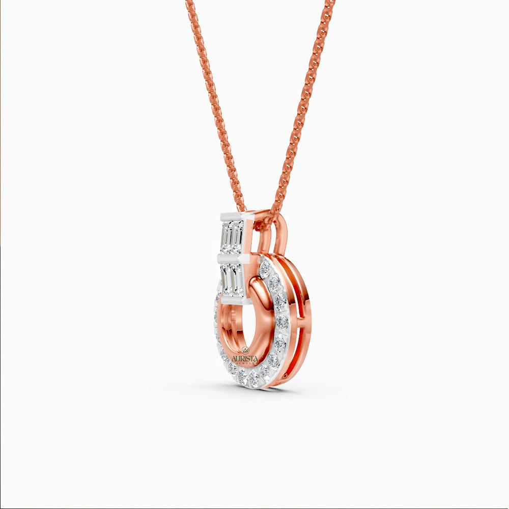 Elegant Lab Diamond Gold Necklace for Modern Women