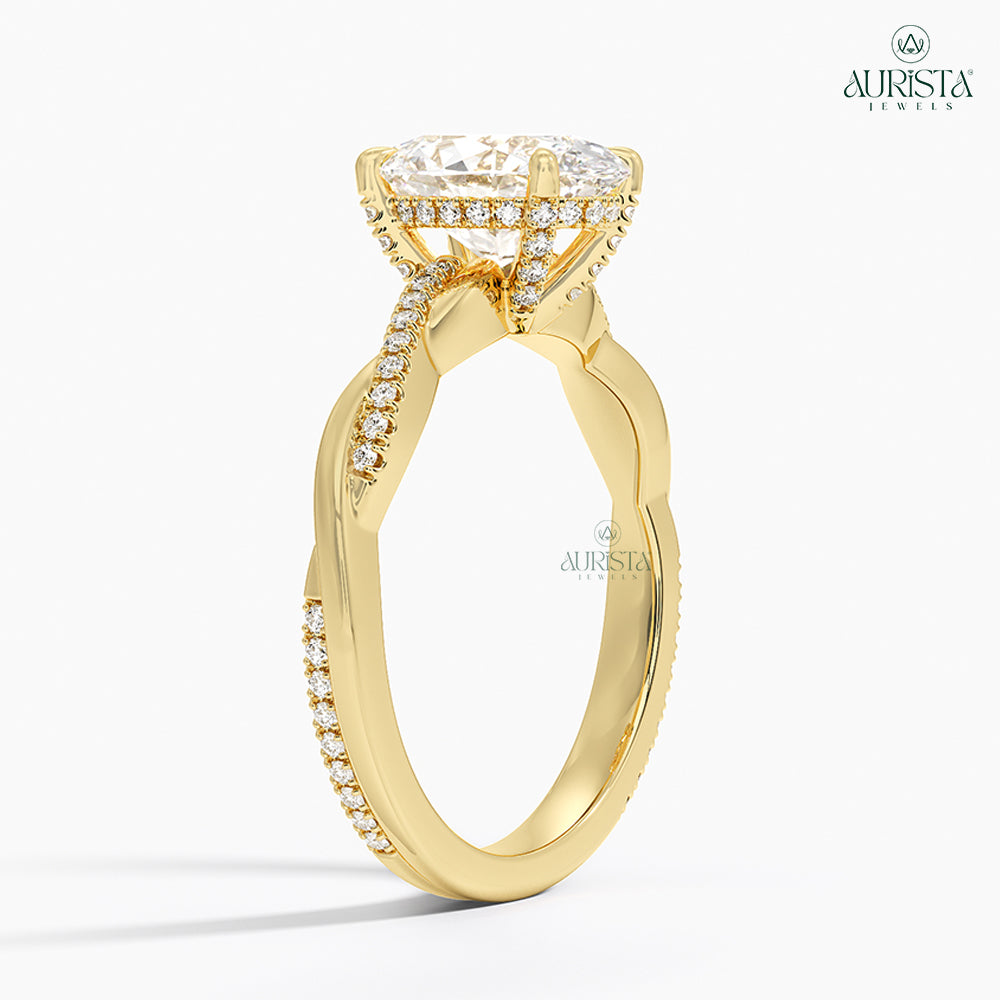Gift of Forever – Yellow Gold Ring with Round Diamond