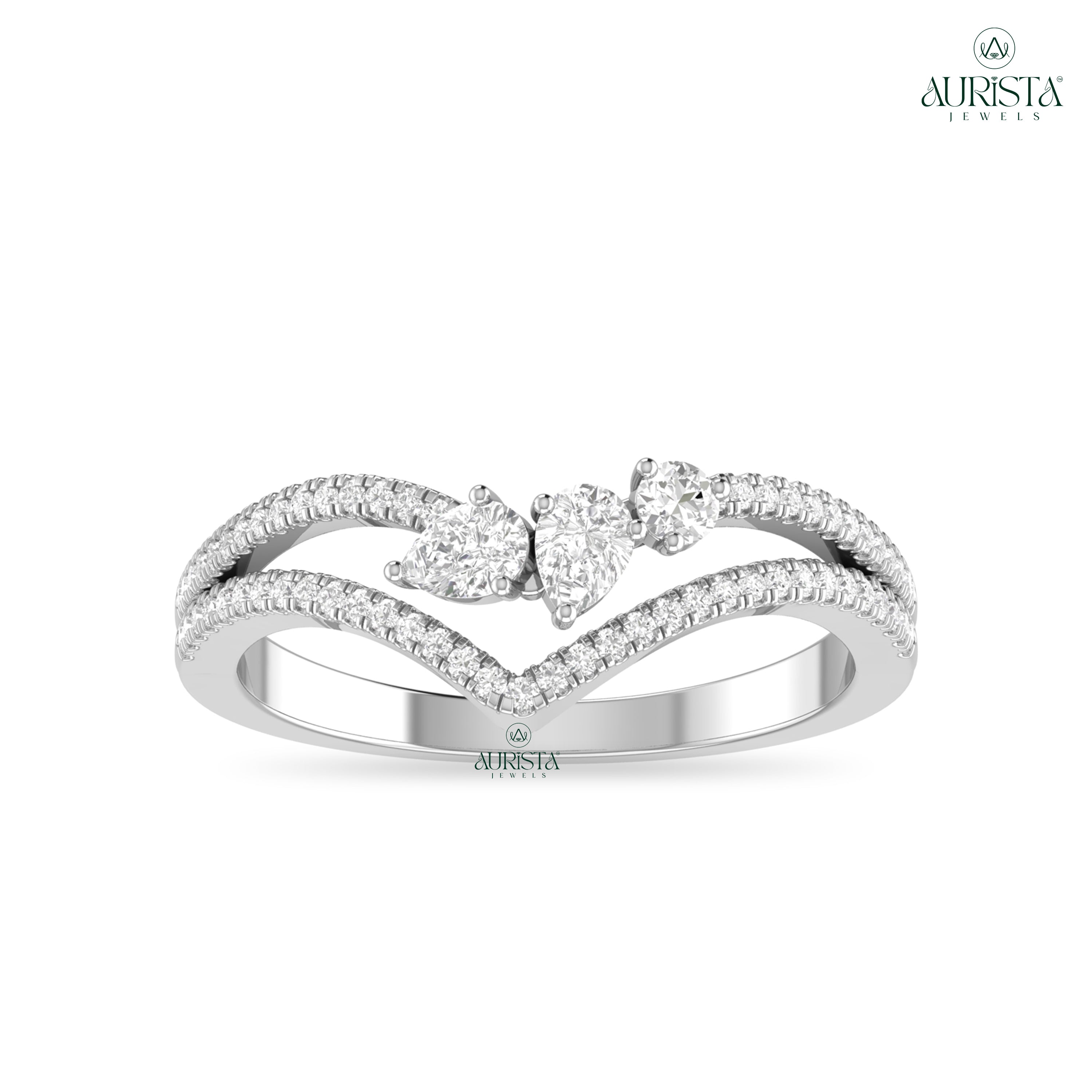 Eternal Grace – White Ring with Round Diamond