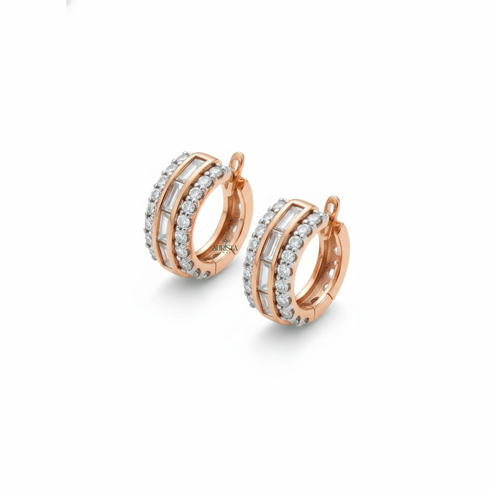 Pure Sparkle – Diamond Hoops Earrings