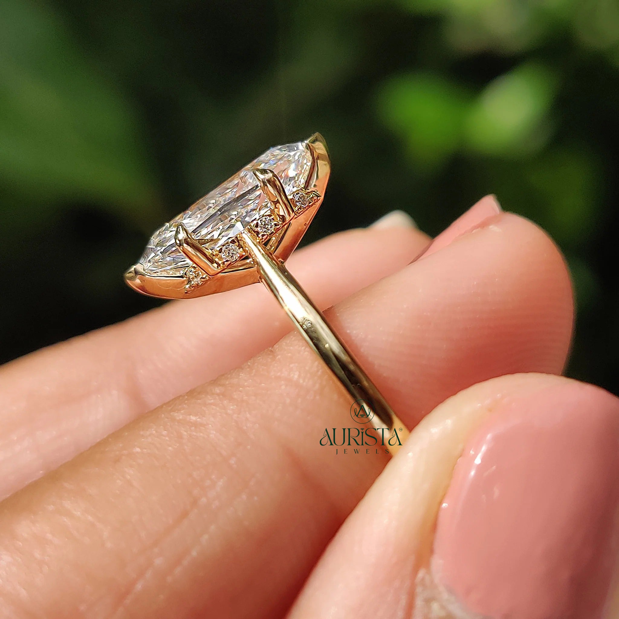 Modern Queen Hexagon Diamond Ring