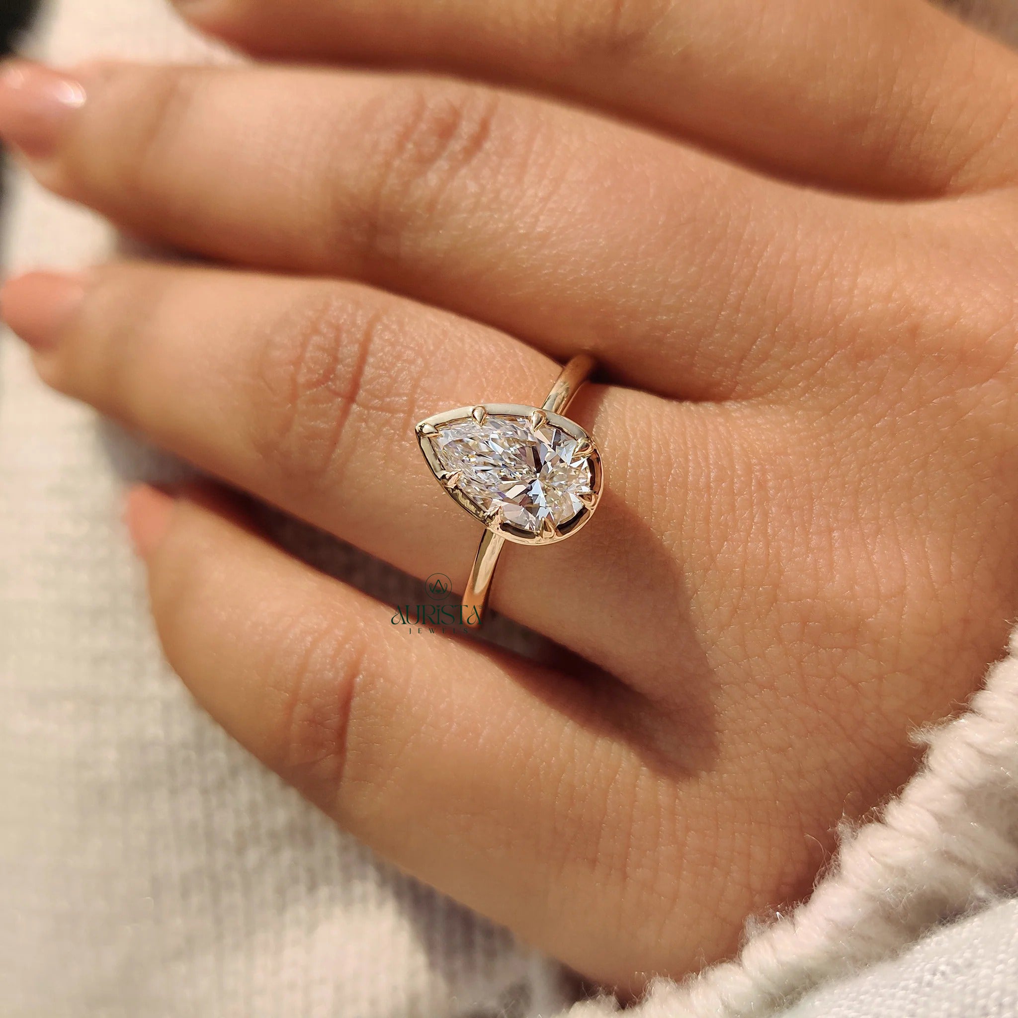 Classic One Diamond Ring with Everlasting Charm
