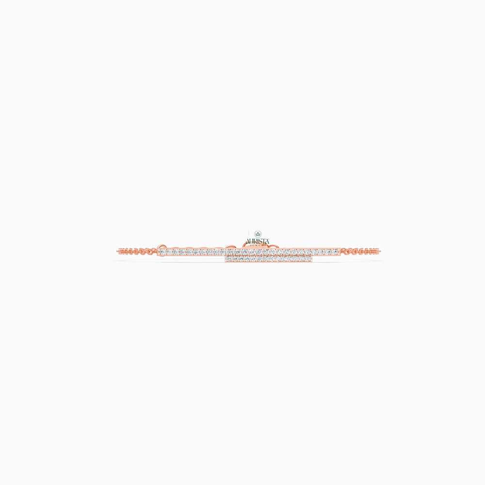 Sacred Circle – White Rose Gold Bracelet