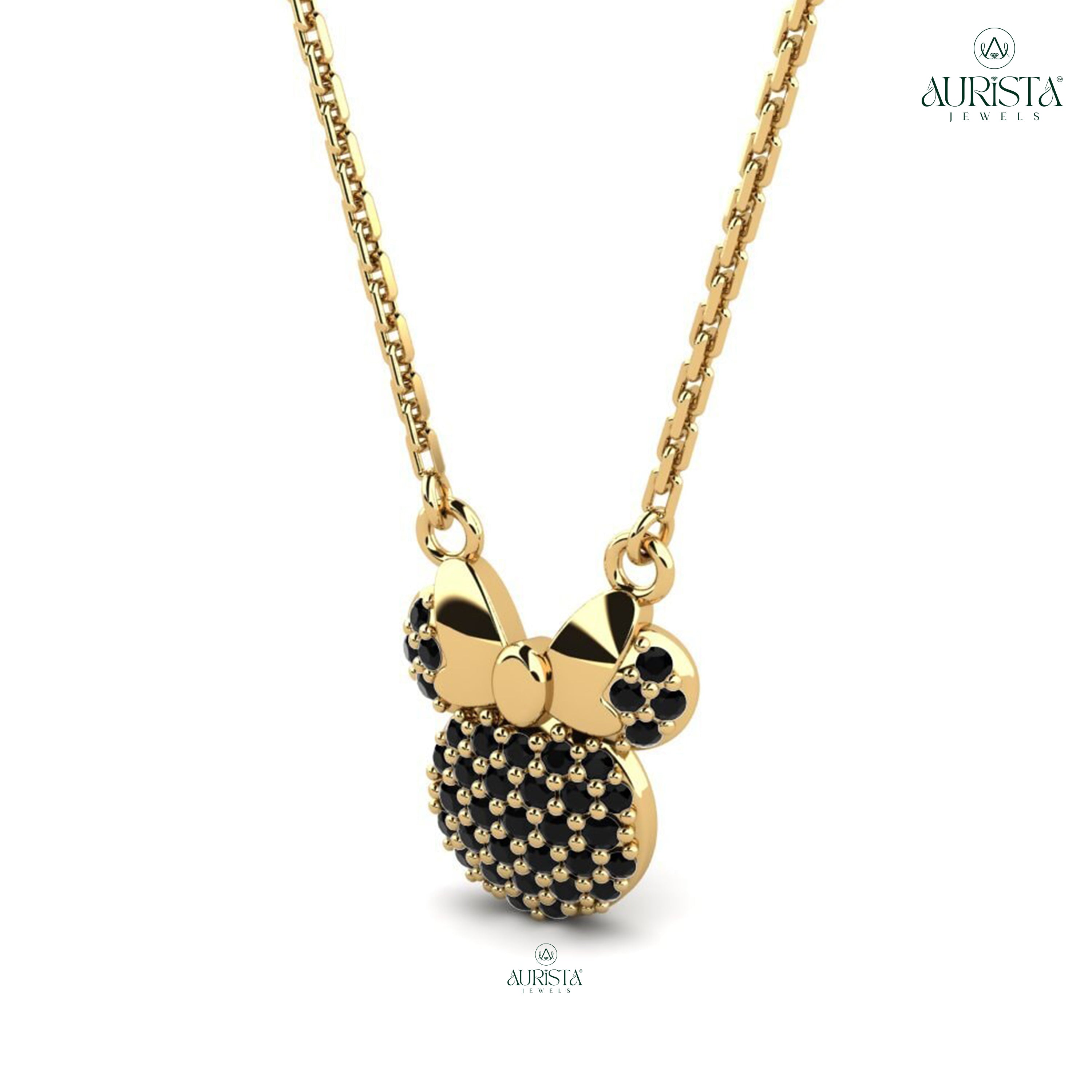 Infinite Spark Round Diamond Pendant in Yellow Gold