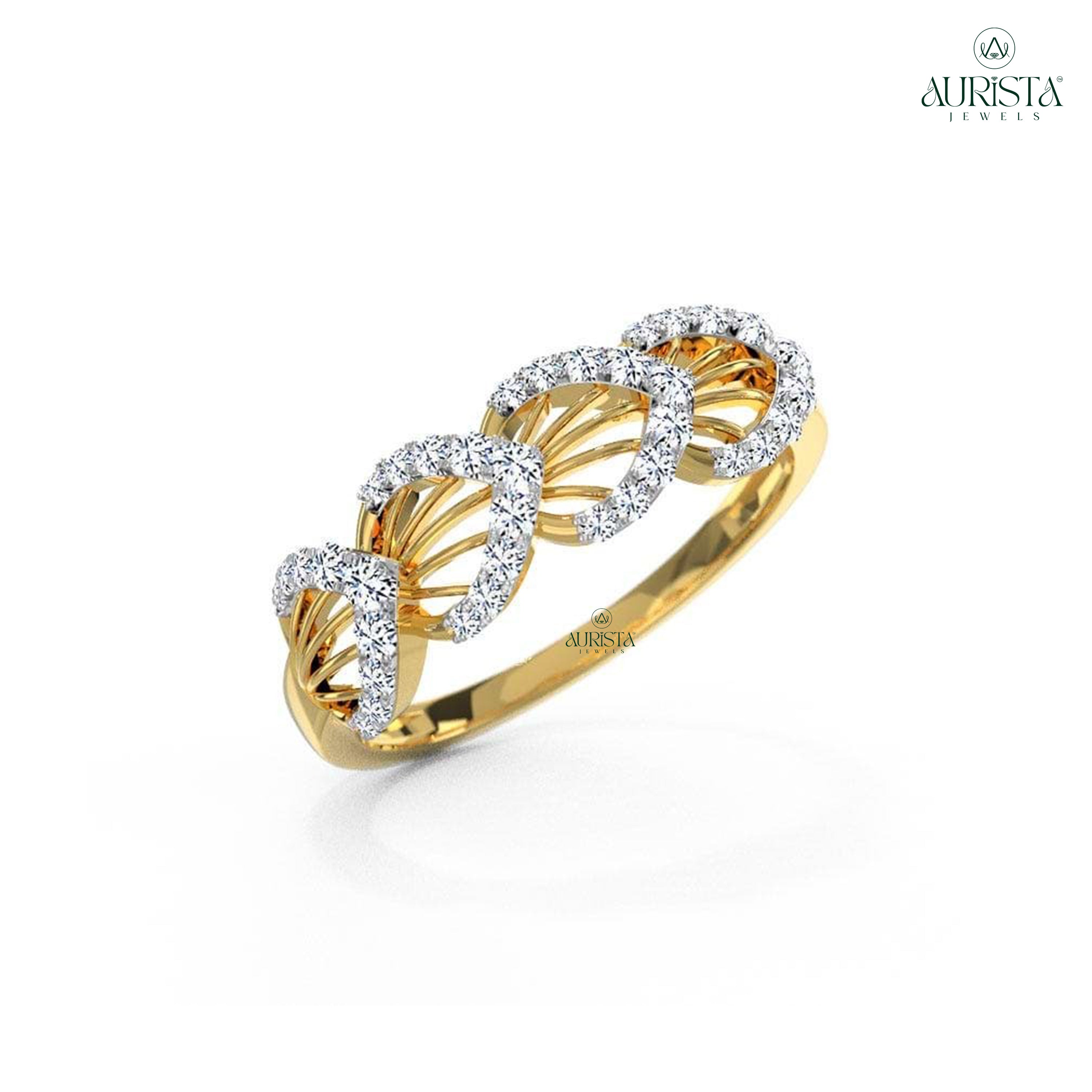 Endless Vows  – Yellow Gold Band with Round Diamond