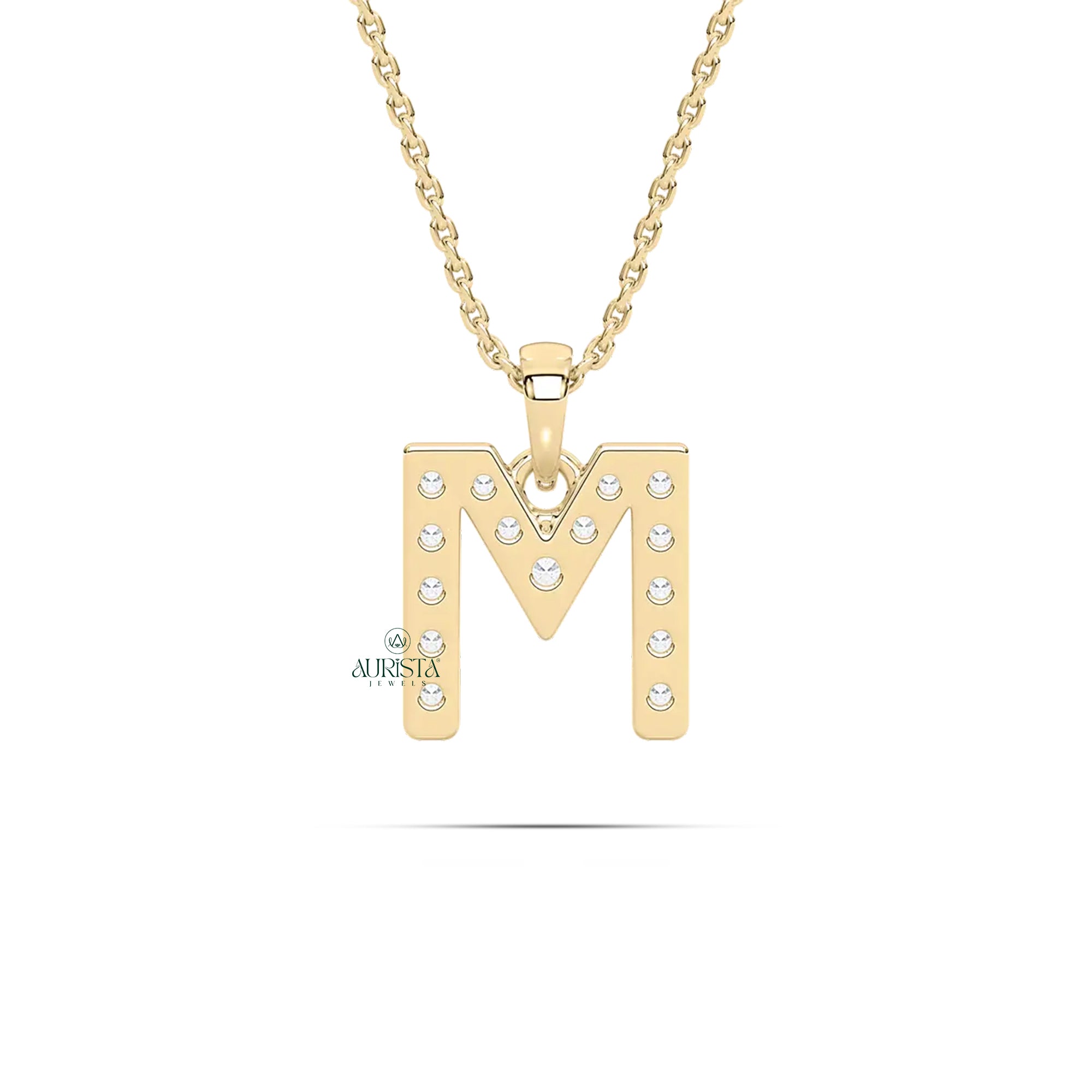 Elegant Diamond Initial Necklace