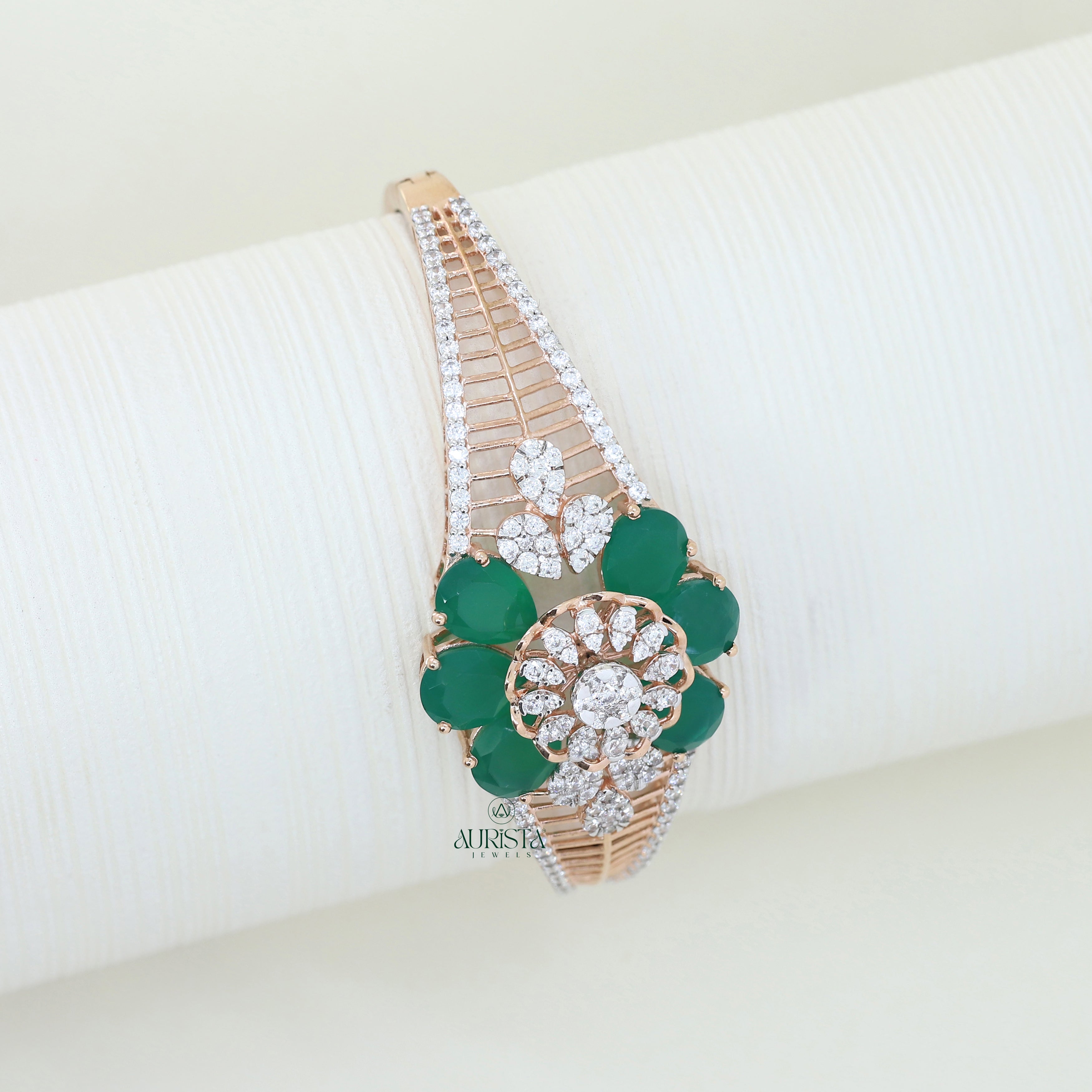 Nature Inspired Green Stone Bracelet