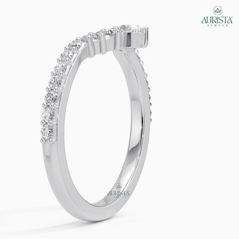 Gift of Forever White Gold Band with Round Diamond