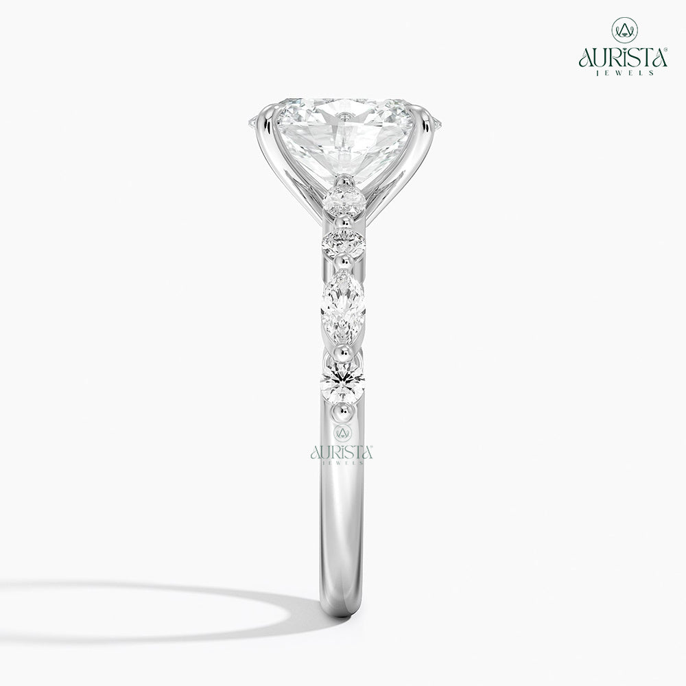 Bond of Light – White Gold Ring with Solitaire Diamond