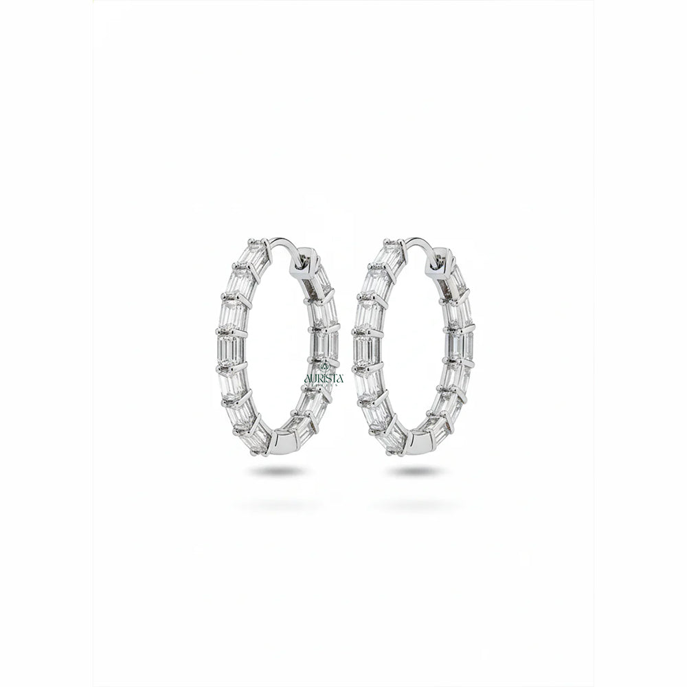 Forever Shine – White Diamond Earrings
