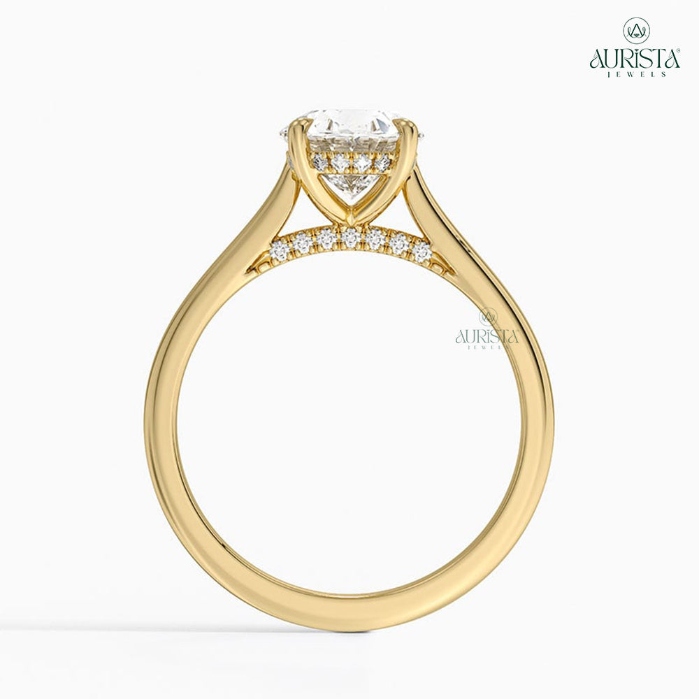 Promise Eternal – Yellow Gold Ring with Oval Diamond