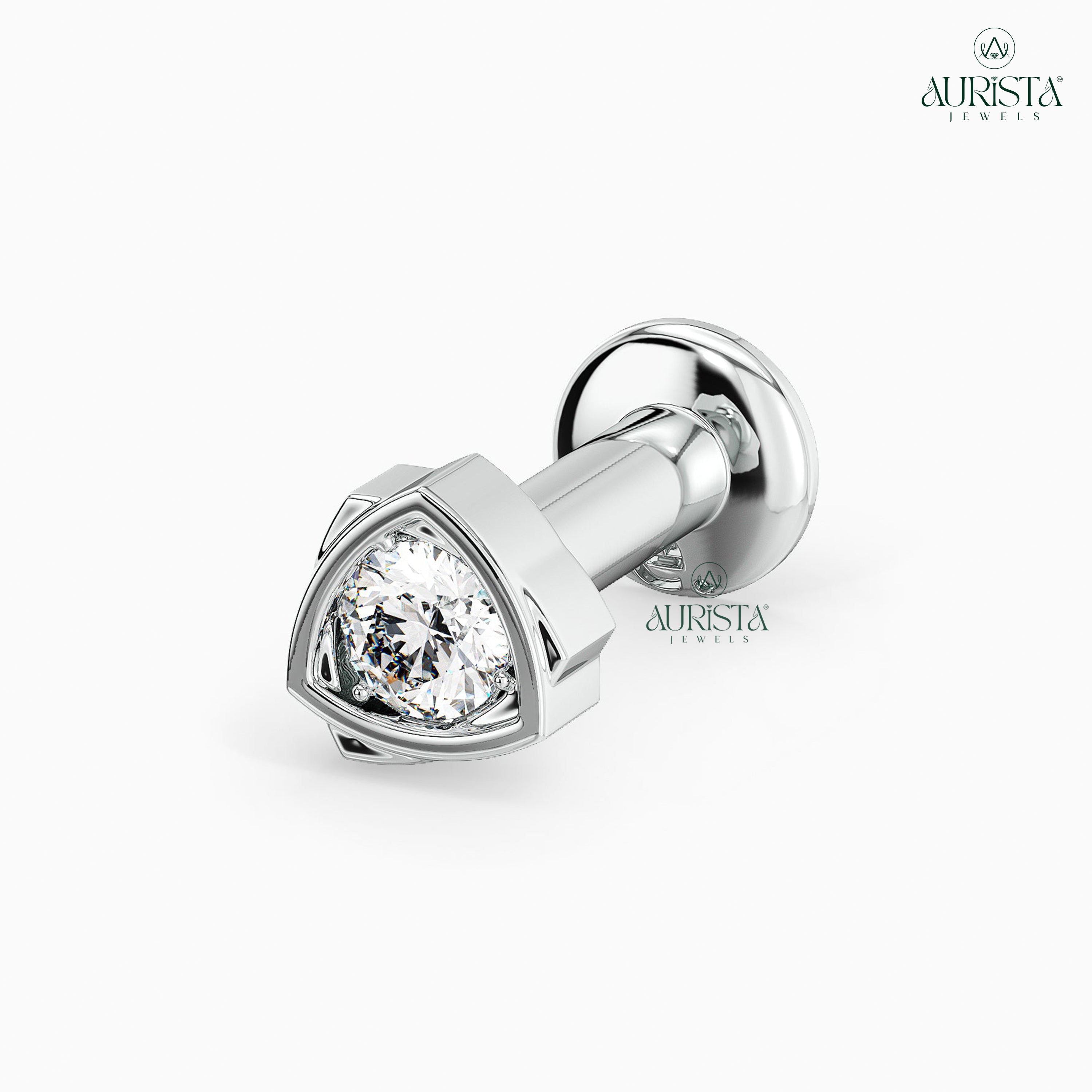 A Timeless Bond Round Diamond Nose Stud