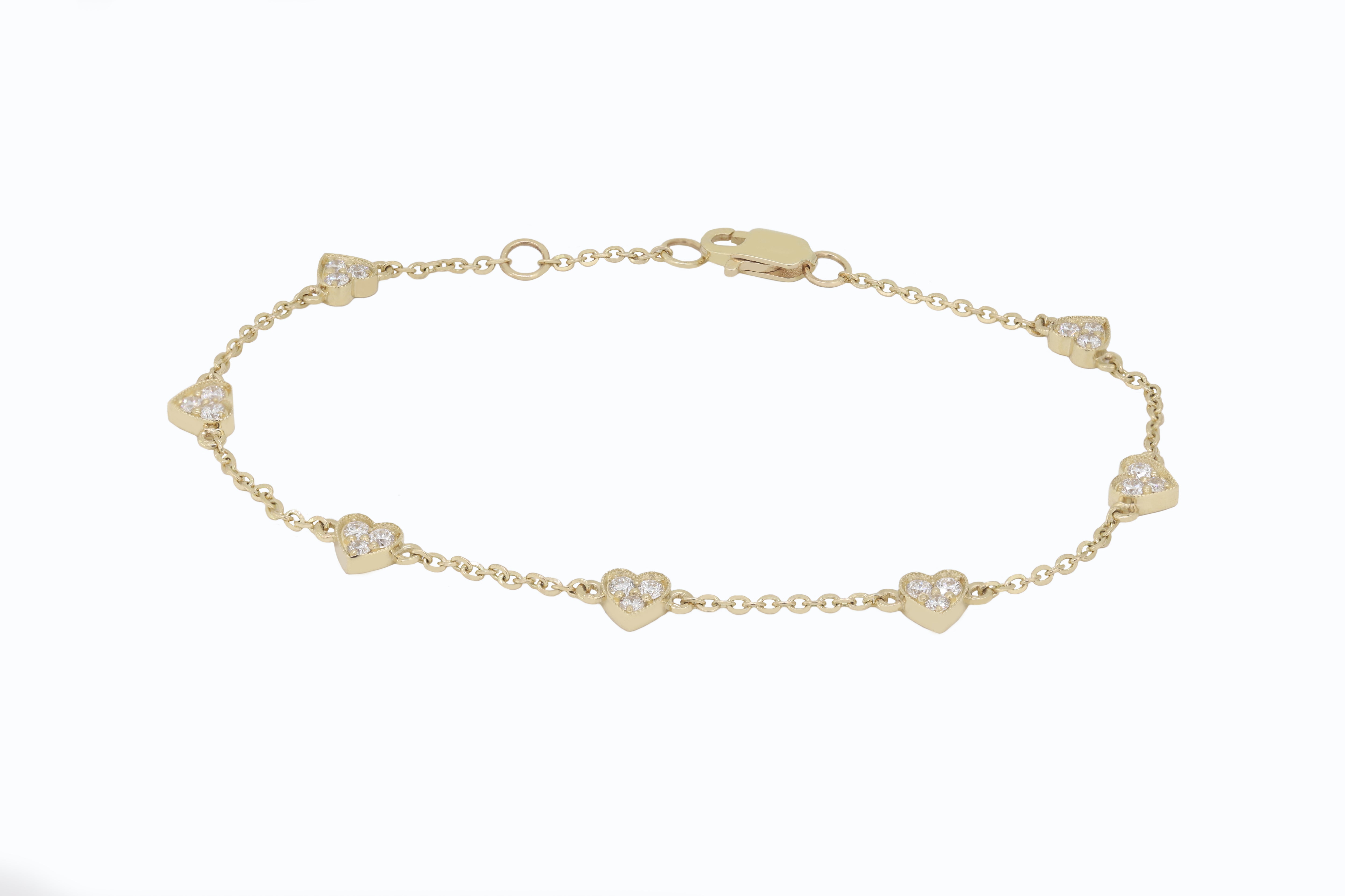 Whispered Glow – Yellow Gold Bracelet with Diamonds