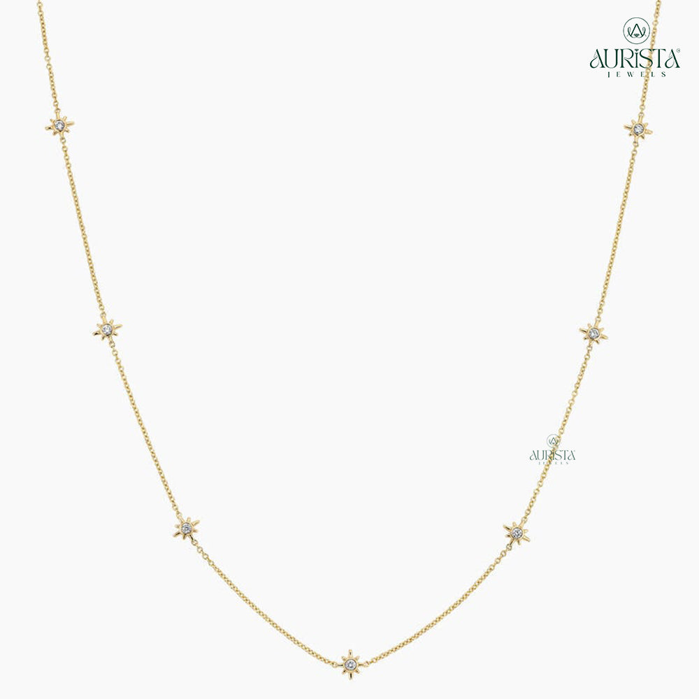 Brilliant Glow Round Diamond Pendant in Yellow Gold