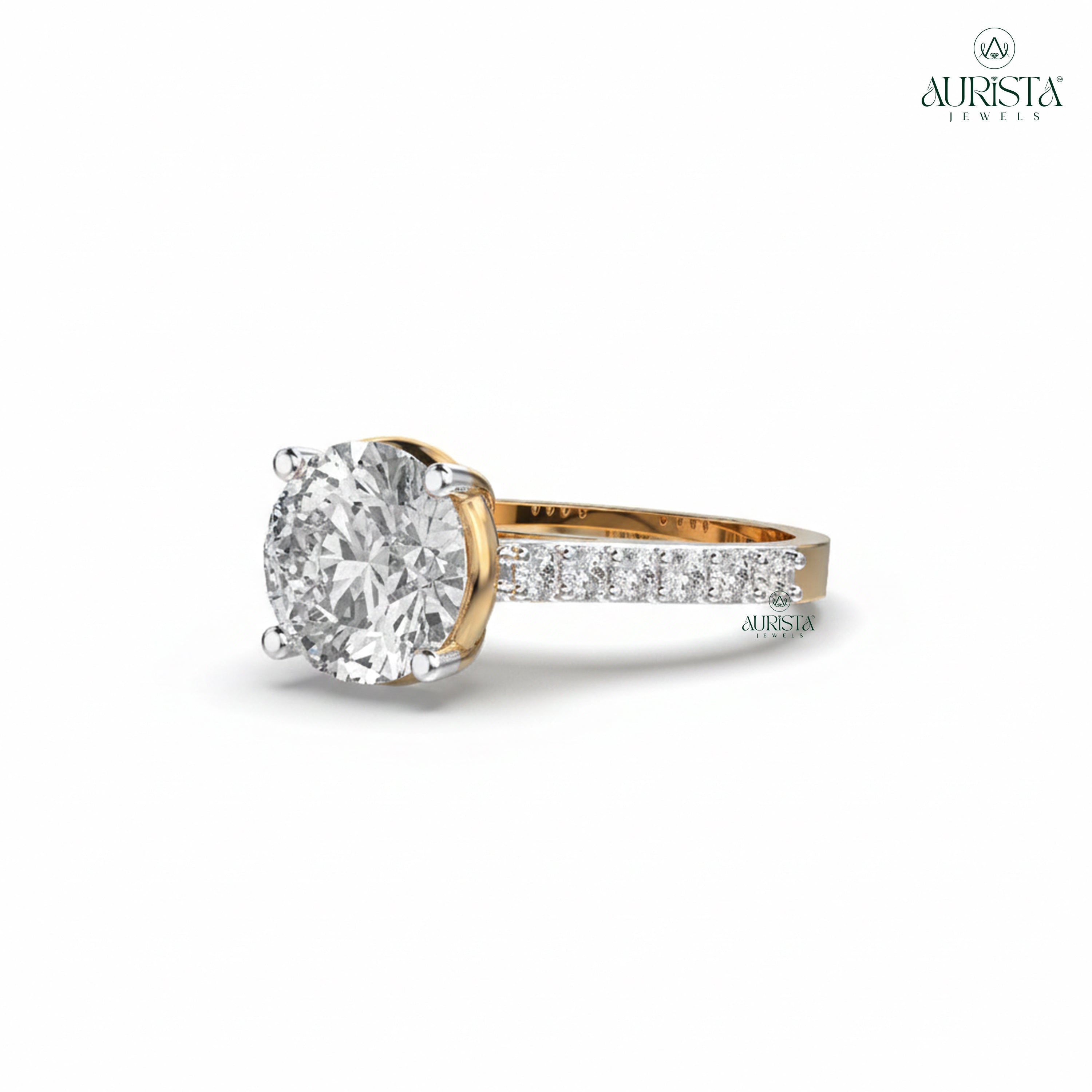 Forever Yours – Yellow Gold Ring with Round Diamond