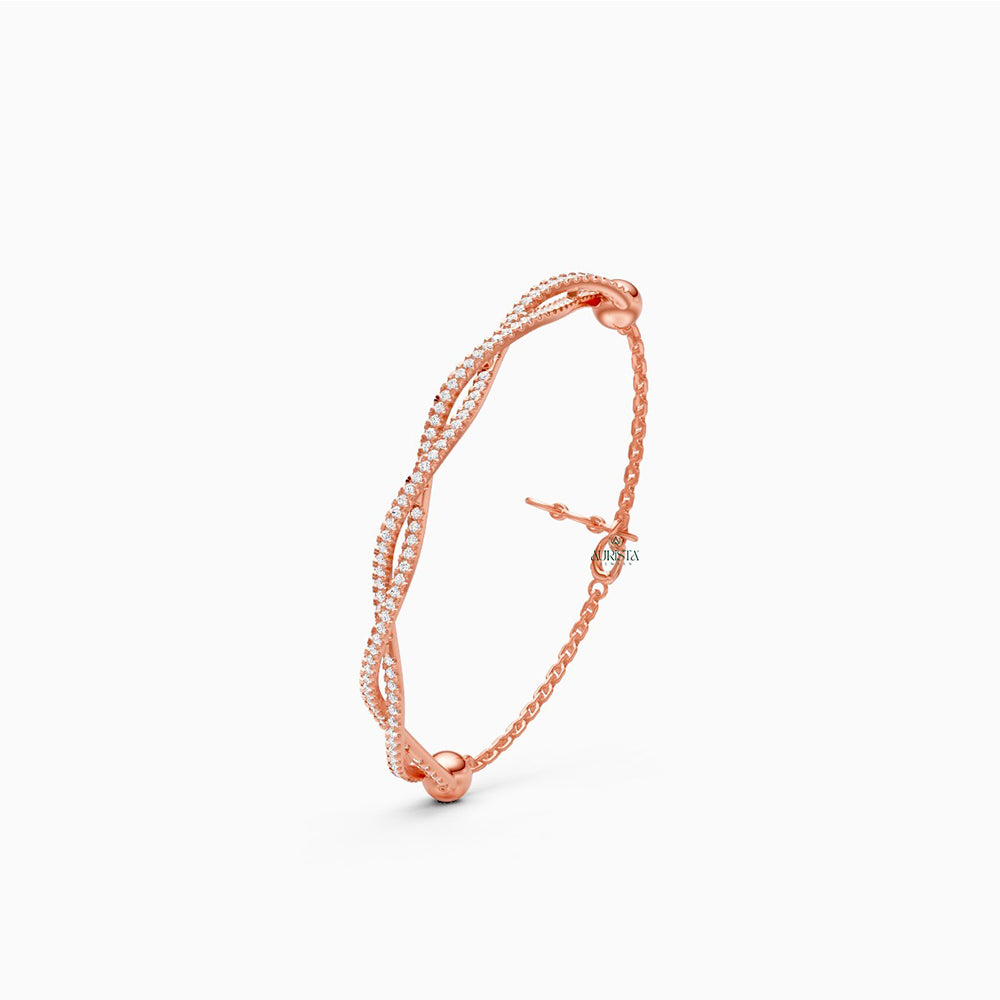 Eternal Embrace – Diamond Bracelet in Rose Gold