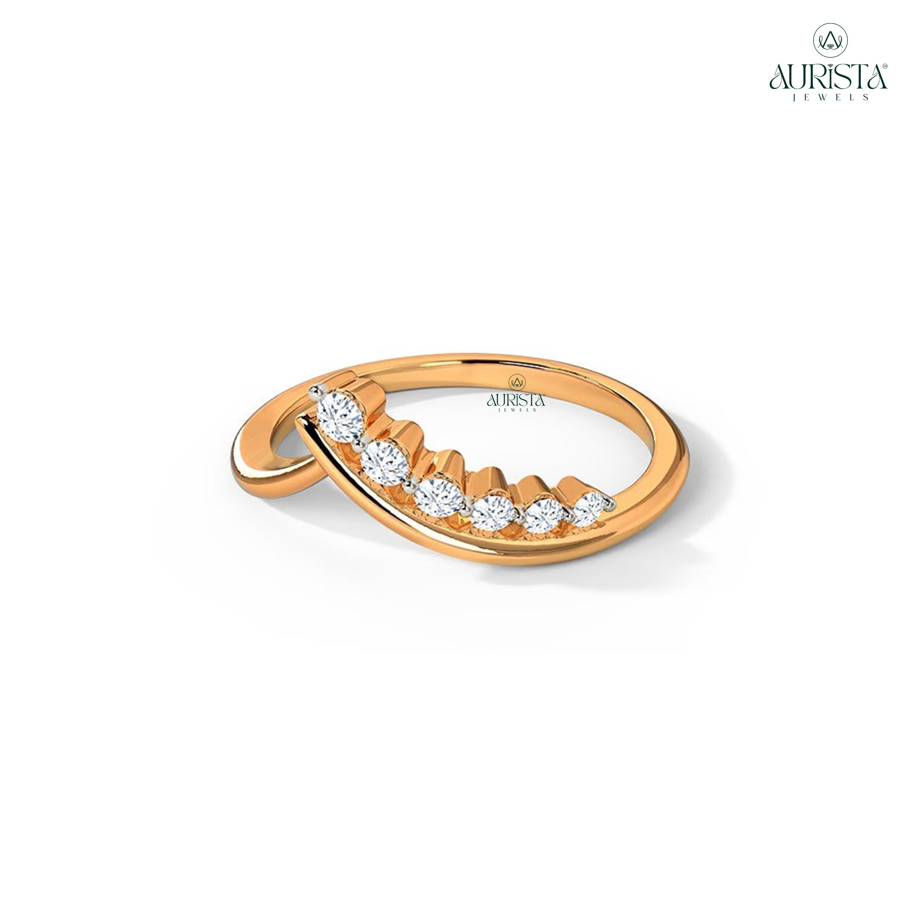 Forever Bound – Rose Gold Band with Round Diamond