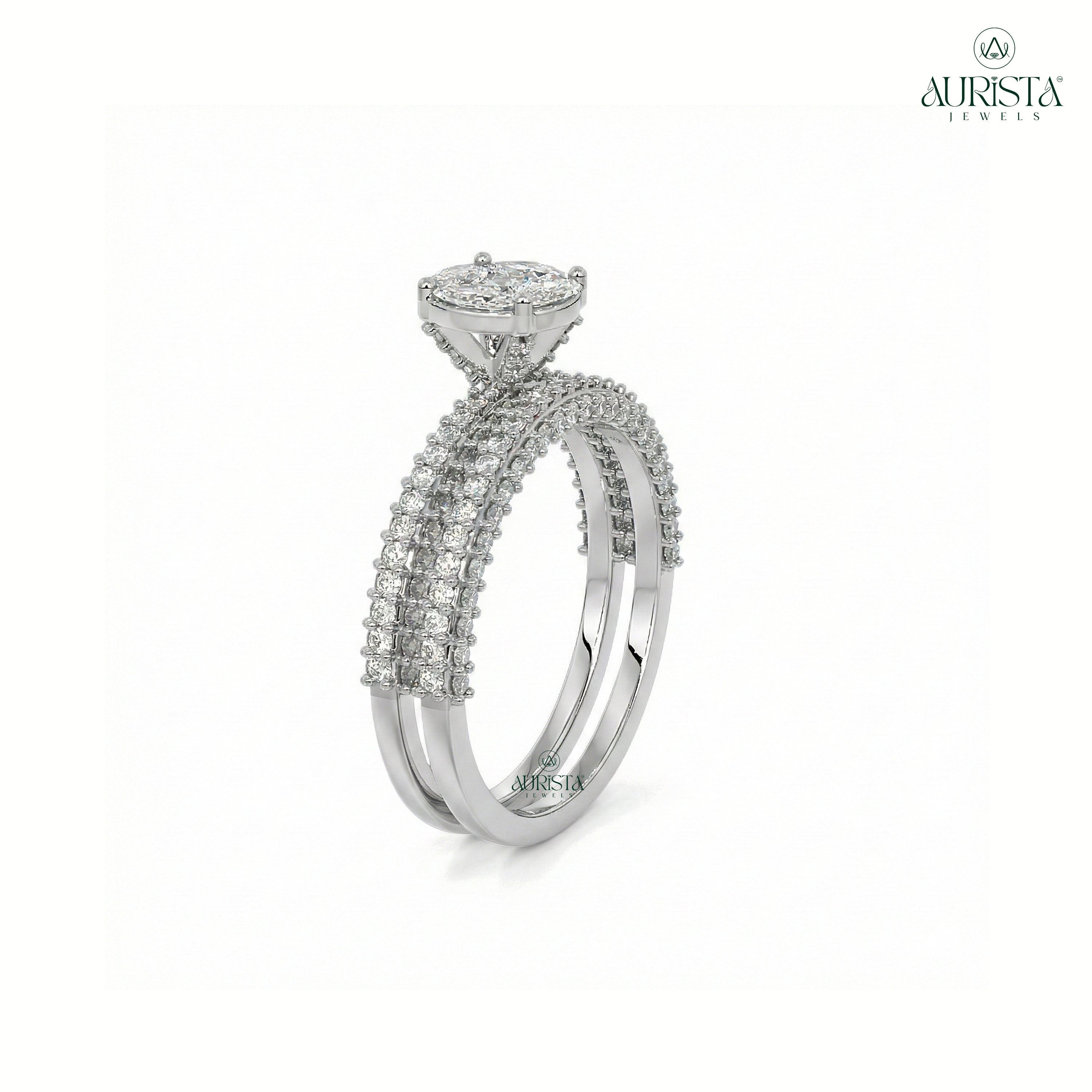 Radiant Vows – White Gold Ring with Round Diamond