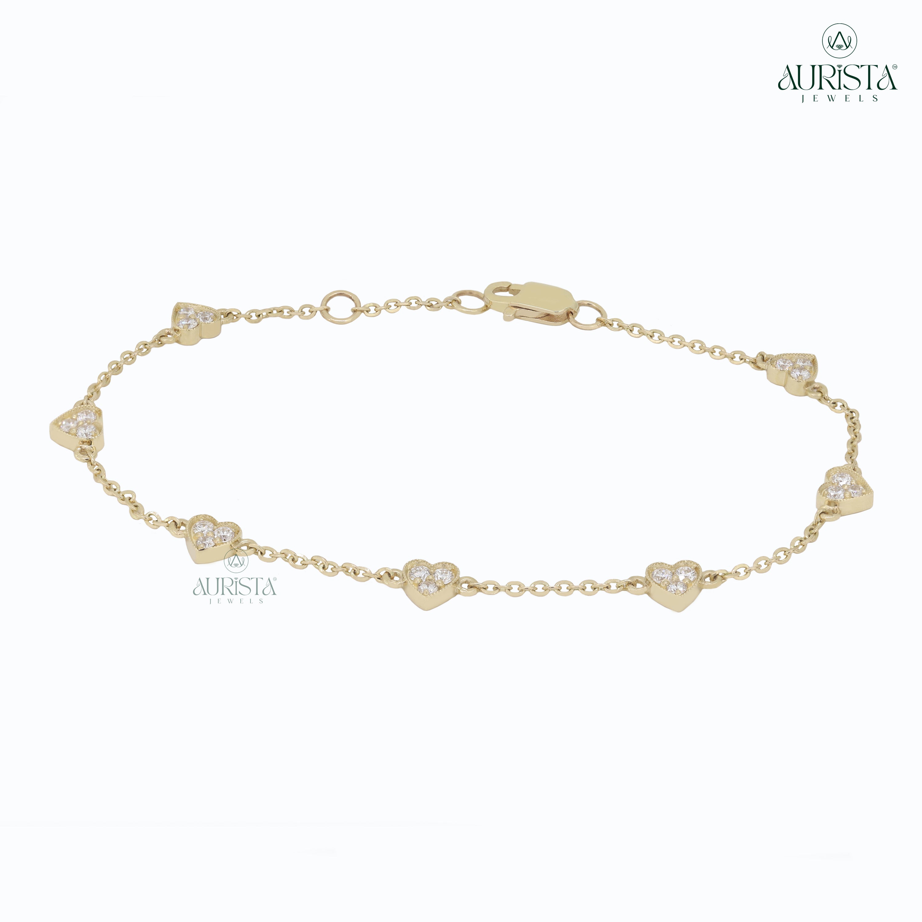 Whispered Glow – Yellow Gold Bracelet with Diamonds