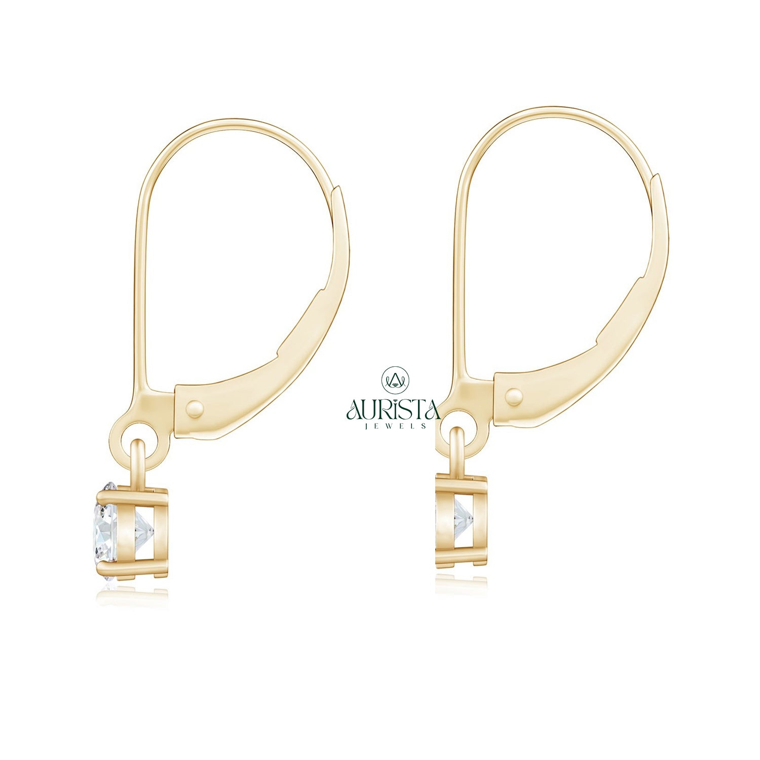 Lovely Earrings with Elegant Diamond