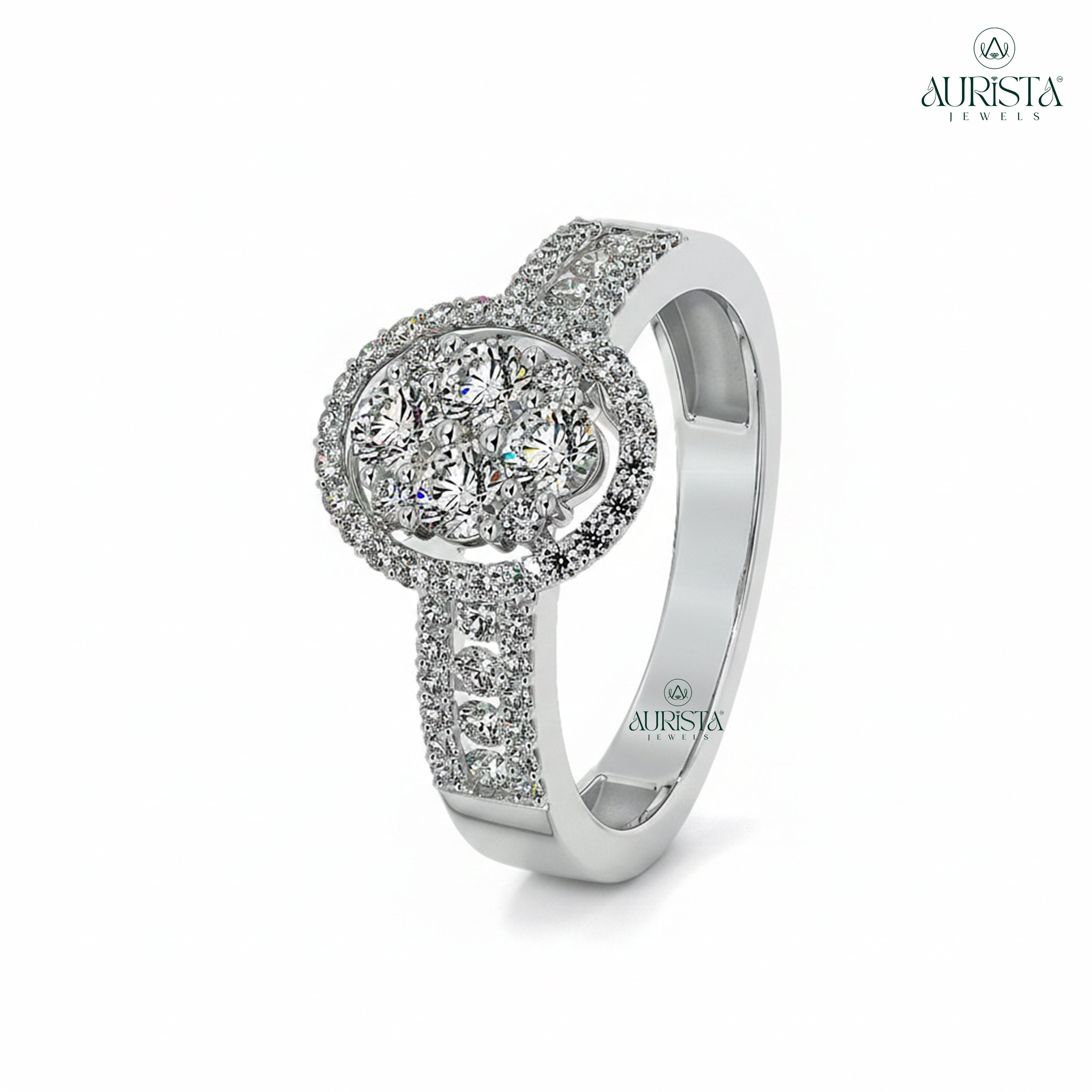 Eternal Touch – White Gold Ring with Round Diamond