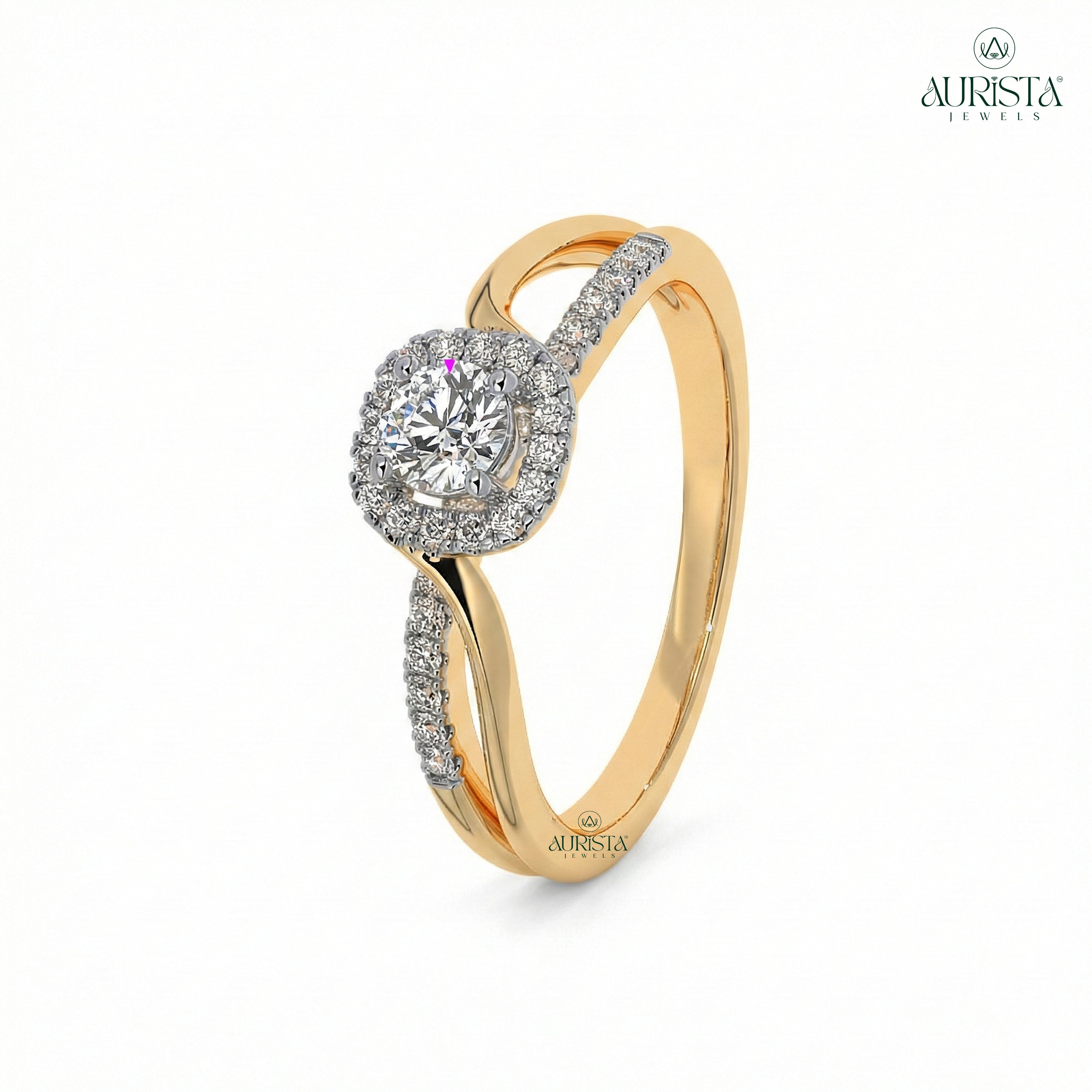 Endless Vows – Yellow Gold Band with Round Diamond