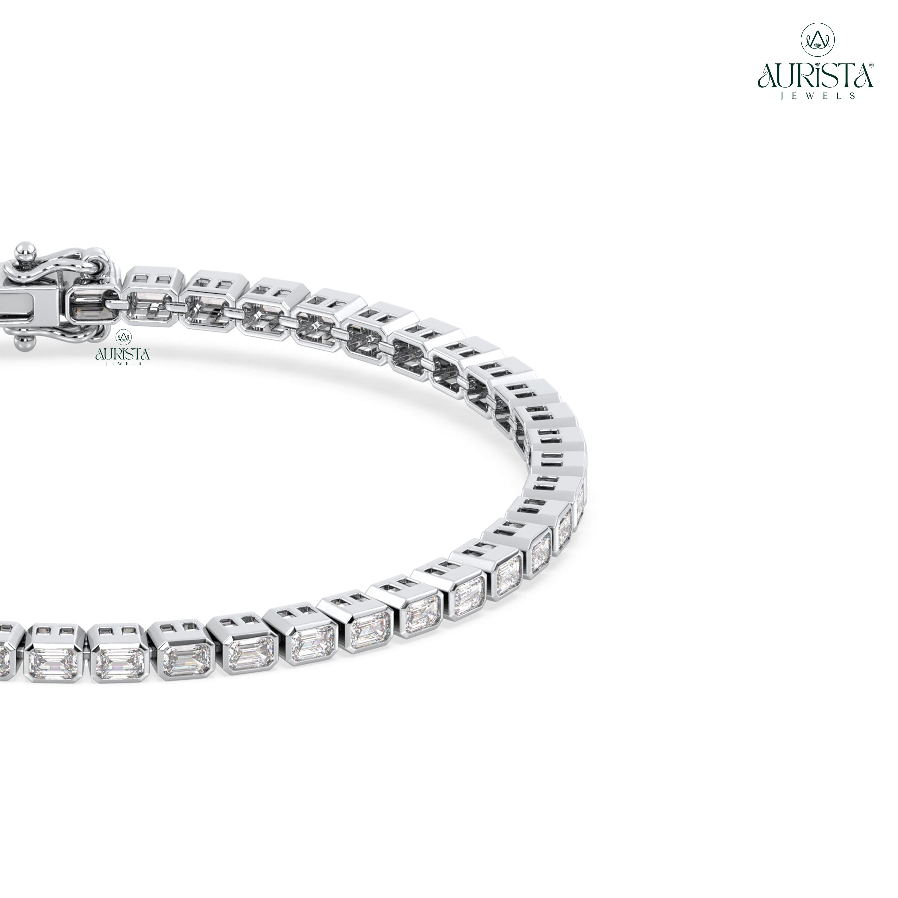 Promise Bound Gold Tennis Bracelet with Emerald Diamonds