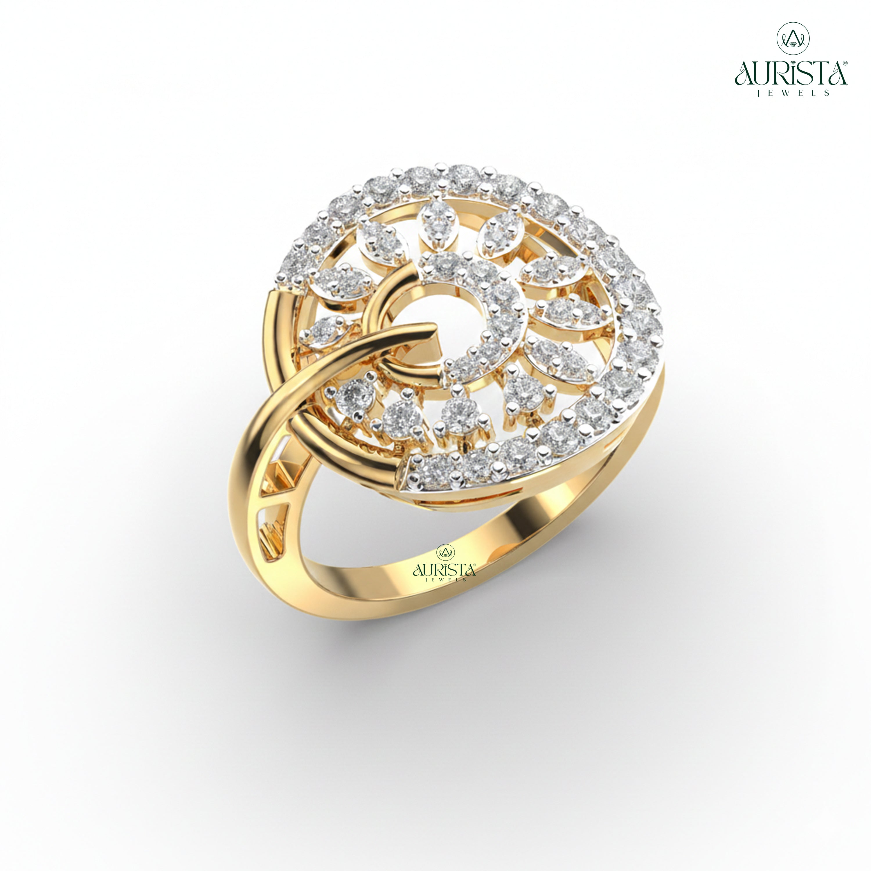 Shine Forever – Yellow Gold Ring with Round Diamond