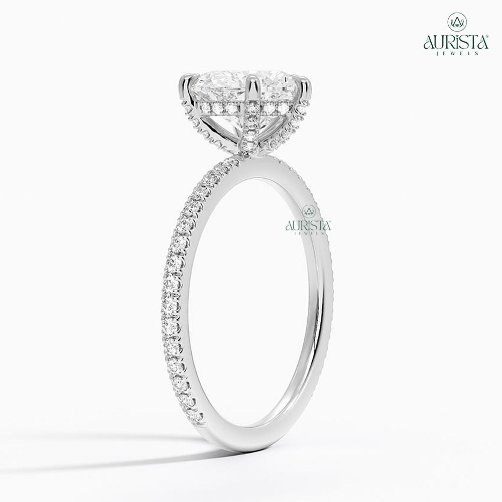 Bond of Light White Gold Ring with Heart Diamond