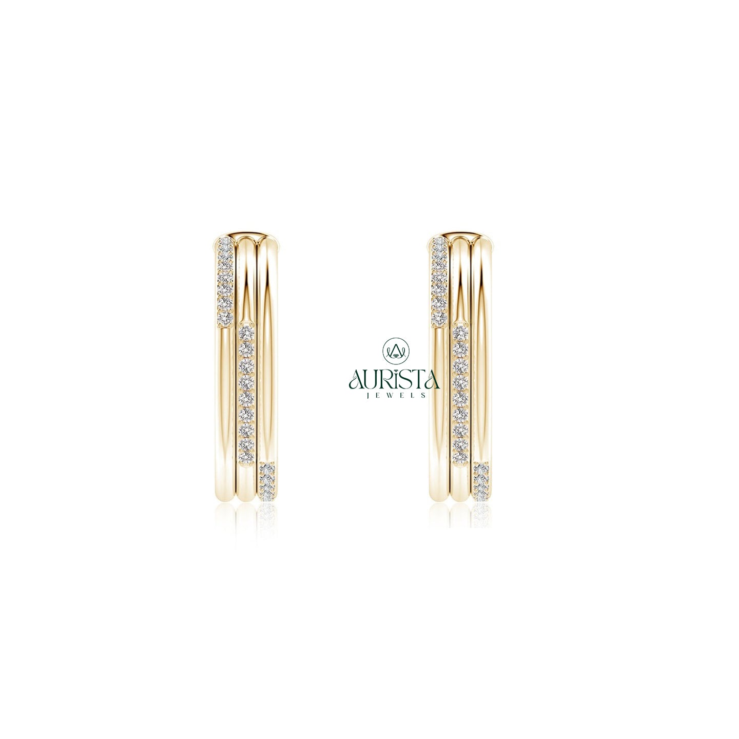 Vibrant Earrings with Dazzling Diamond