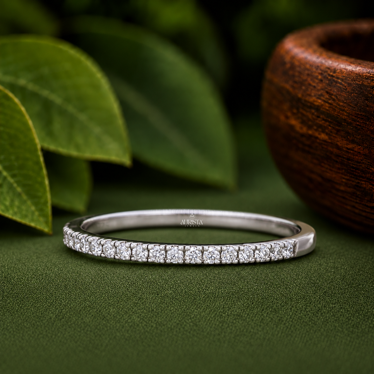 3CT Round Cut Lab Grown Diamond Bridal Set, Halo Engagement Ring & Eternity Band