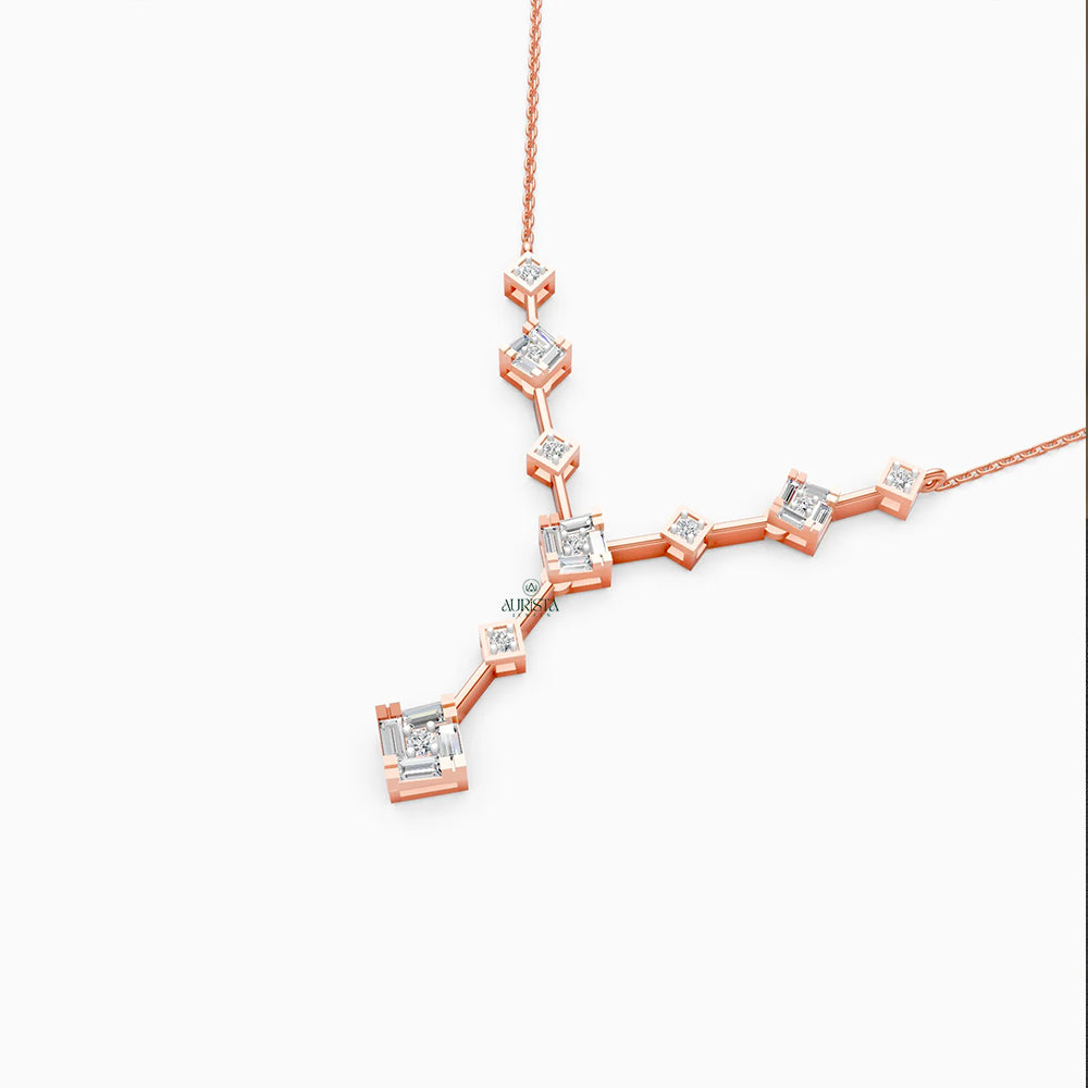 Pure Elegance Round Diamond Necklace