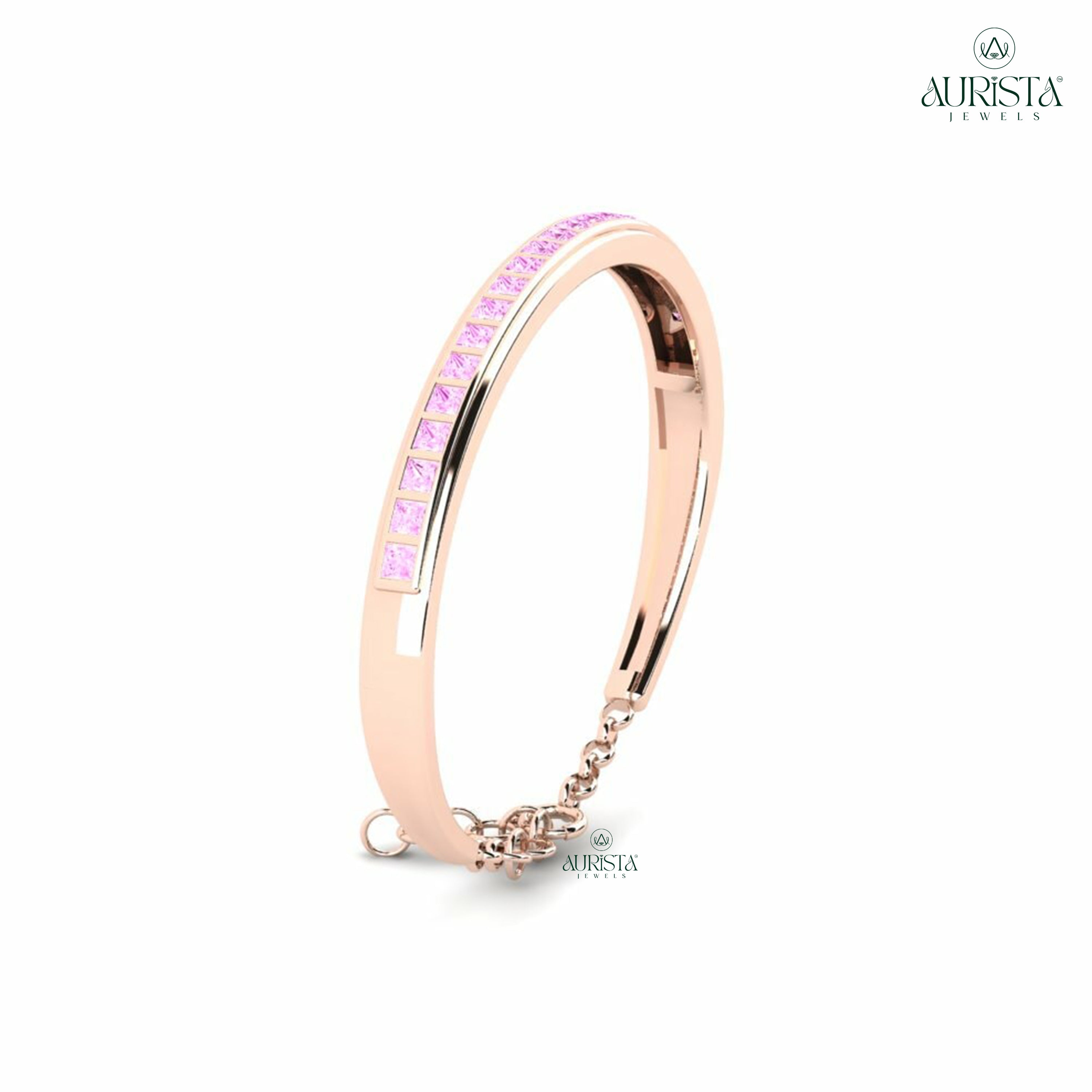 Eternal Love Gold Kids Bracelet with Round Diamond