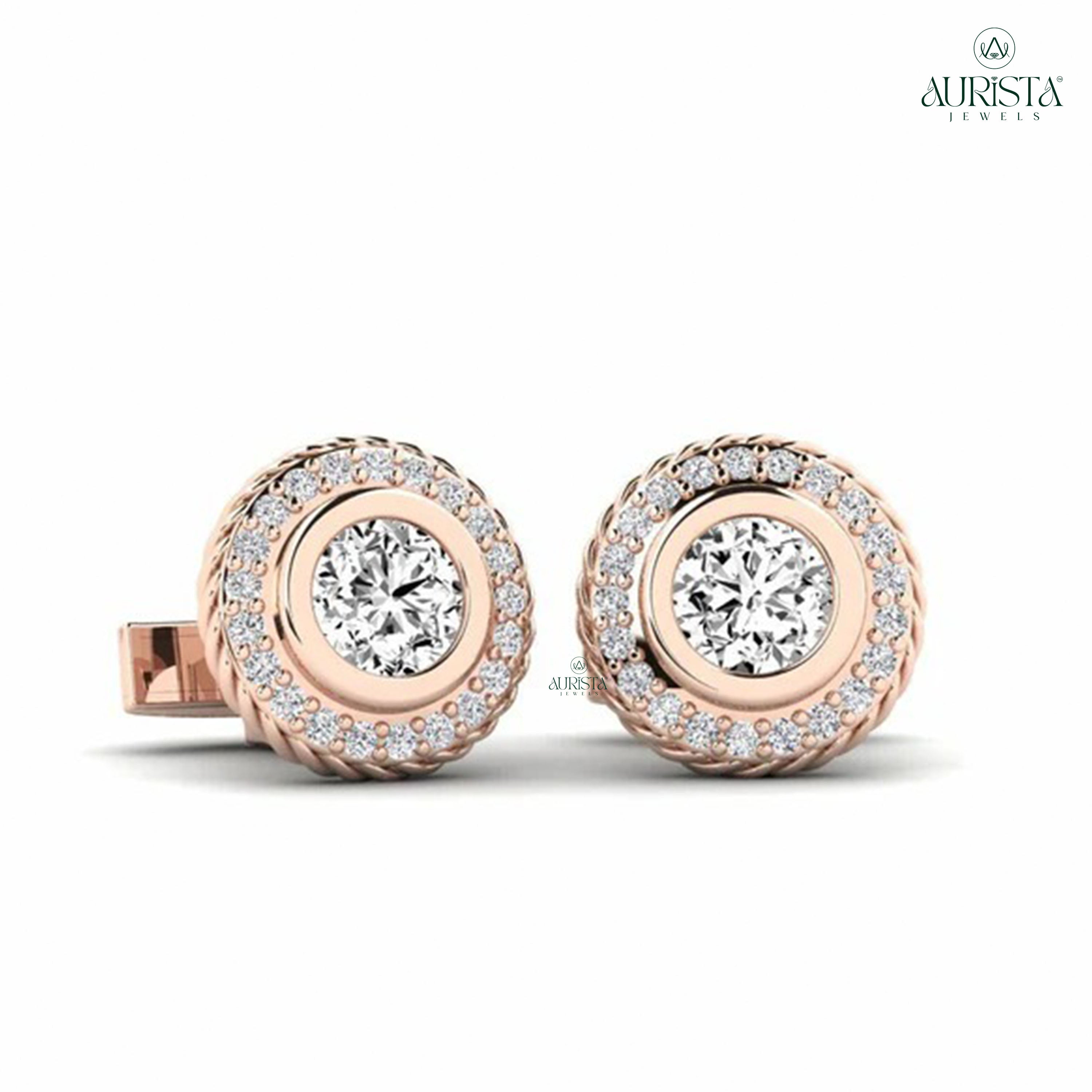 Elegant Diamond Cufflinks for Men