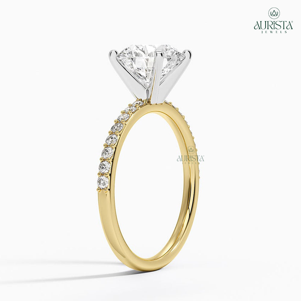Timeless Promise – Yellow Gold Ring with Round Diamond