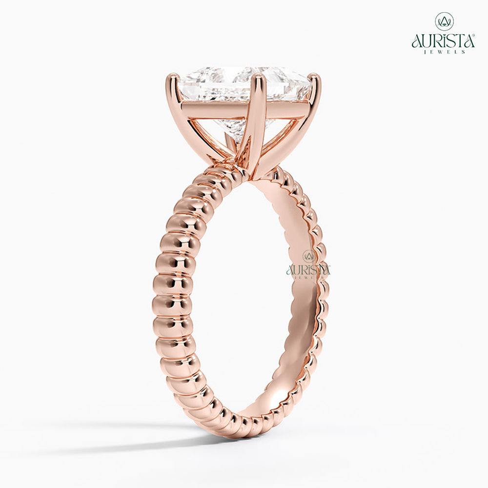 Promise of Light Rose Gold Ring with Princess Diamond