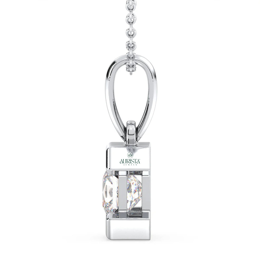 Forever Shine Solitaire Diamond Pendant in White Gold