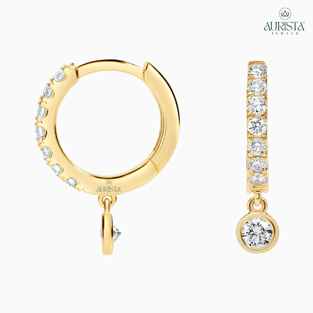 Timeless Sparkle – Round Diamond Earrings