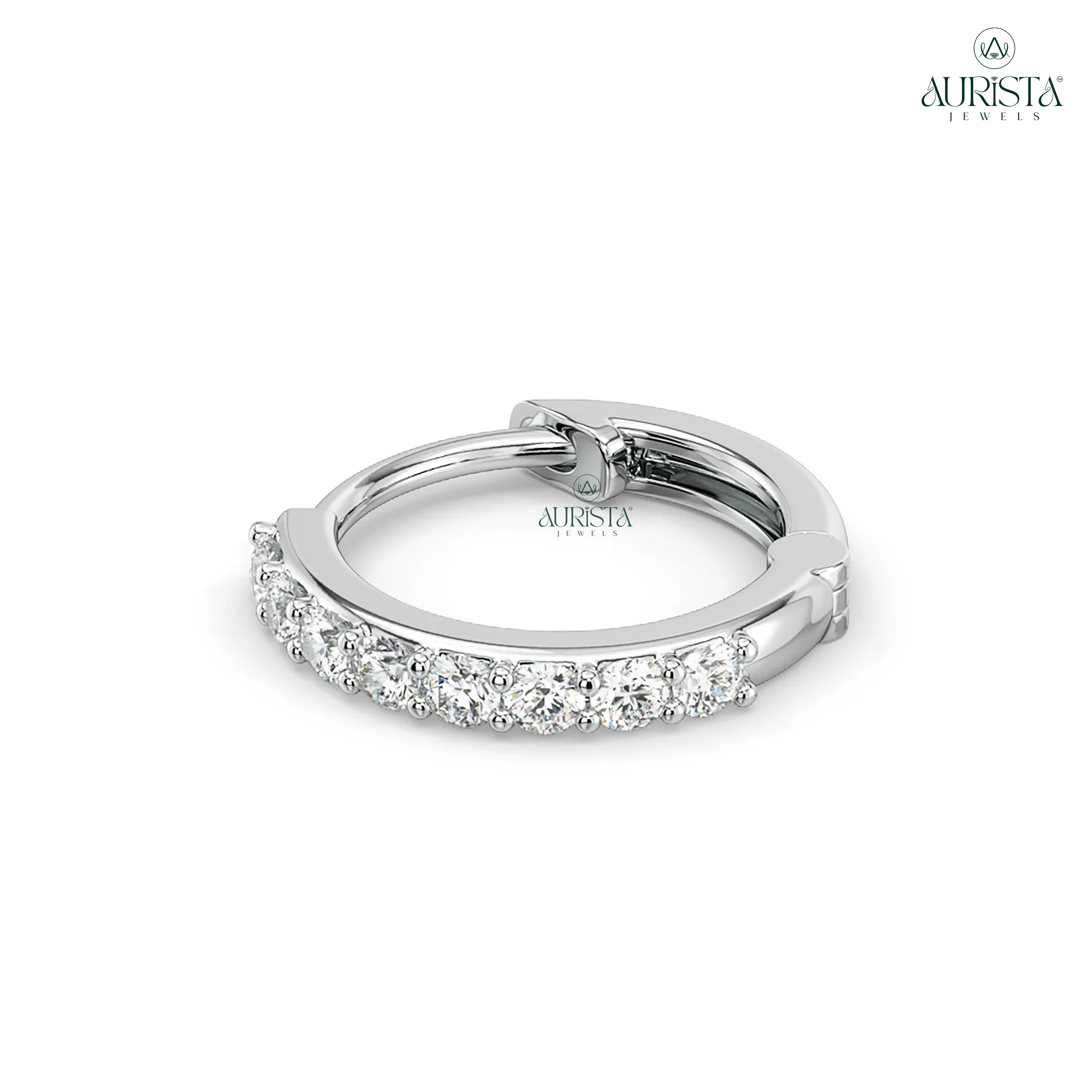 Endless Love Round Diamond Nose Ring